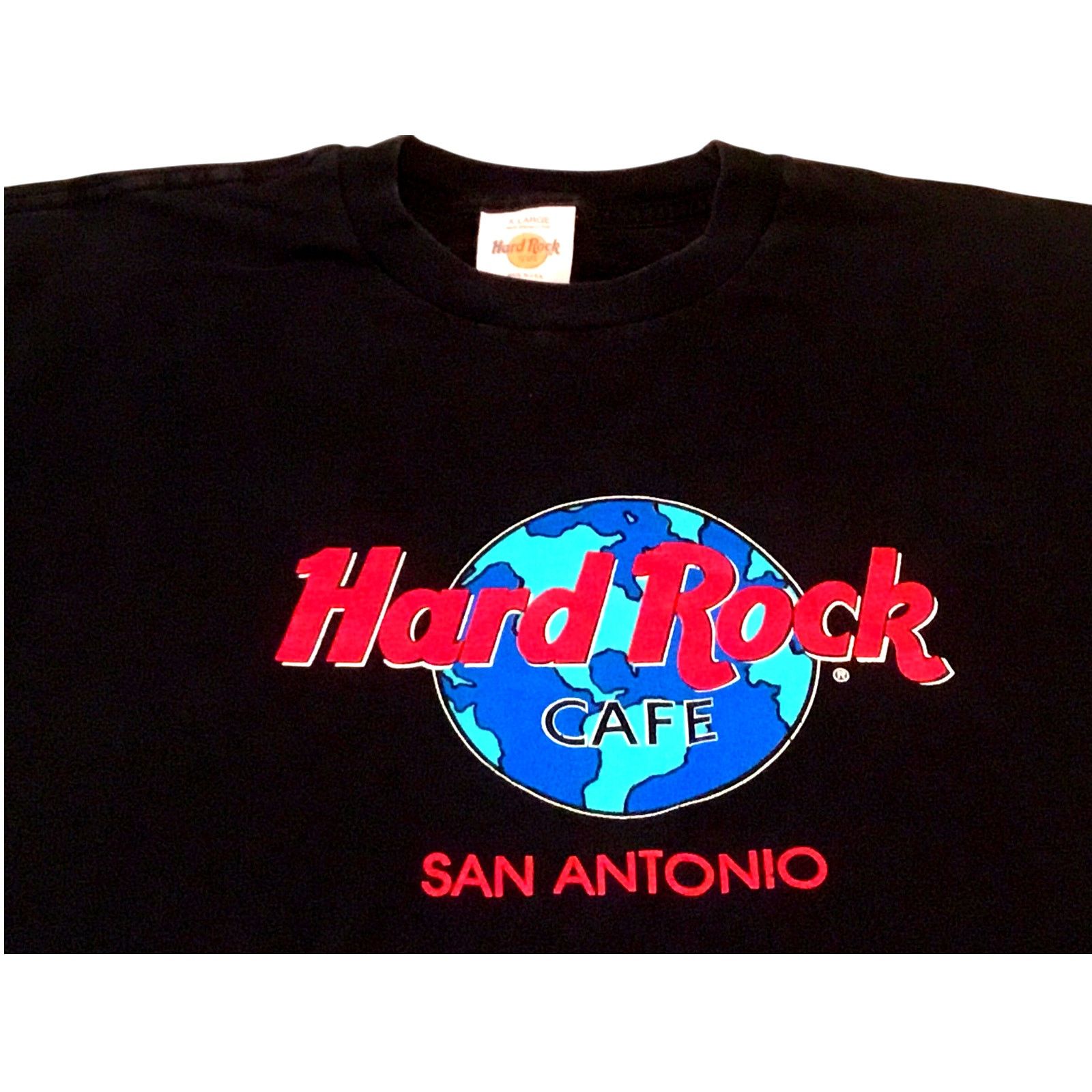 Hard Rock Cafe Hard Rock Cafe T-Shirt San Antonio Planet Logo Black Vtg XL Size US XL / EU 56 / 4 - 2 Thumbnail