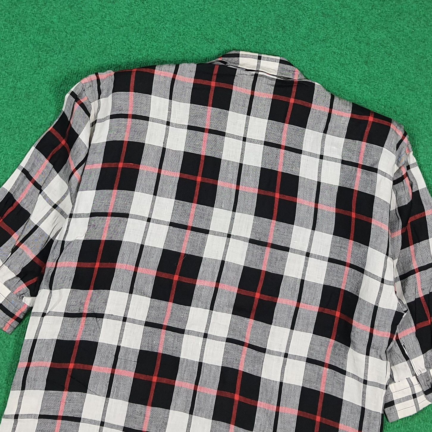 Givenchy Vintage Givenchy Glamour Plaid Linen Blazer Jacket C308N15 Size L / US 10 / IT 46 - 4 Thumbnail