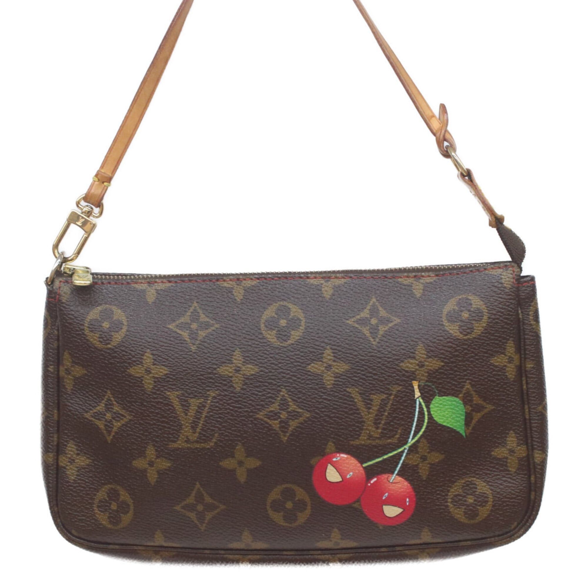 Louis Vuitton LOUIS VUITTON M95008 Monogram Cherry Pochette Accessoires Handbag Brown Red Women's Size ONE SIZE - 1 Thumbnail
