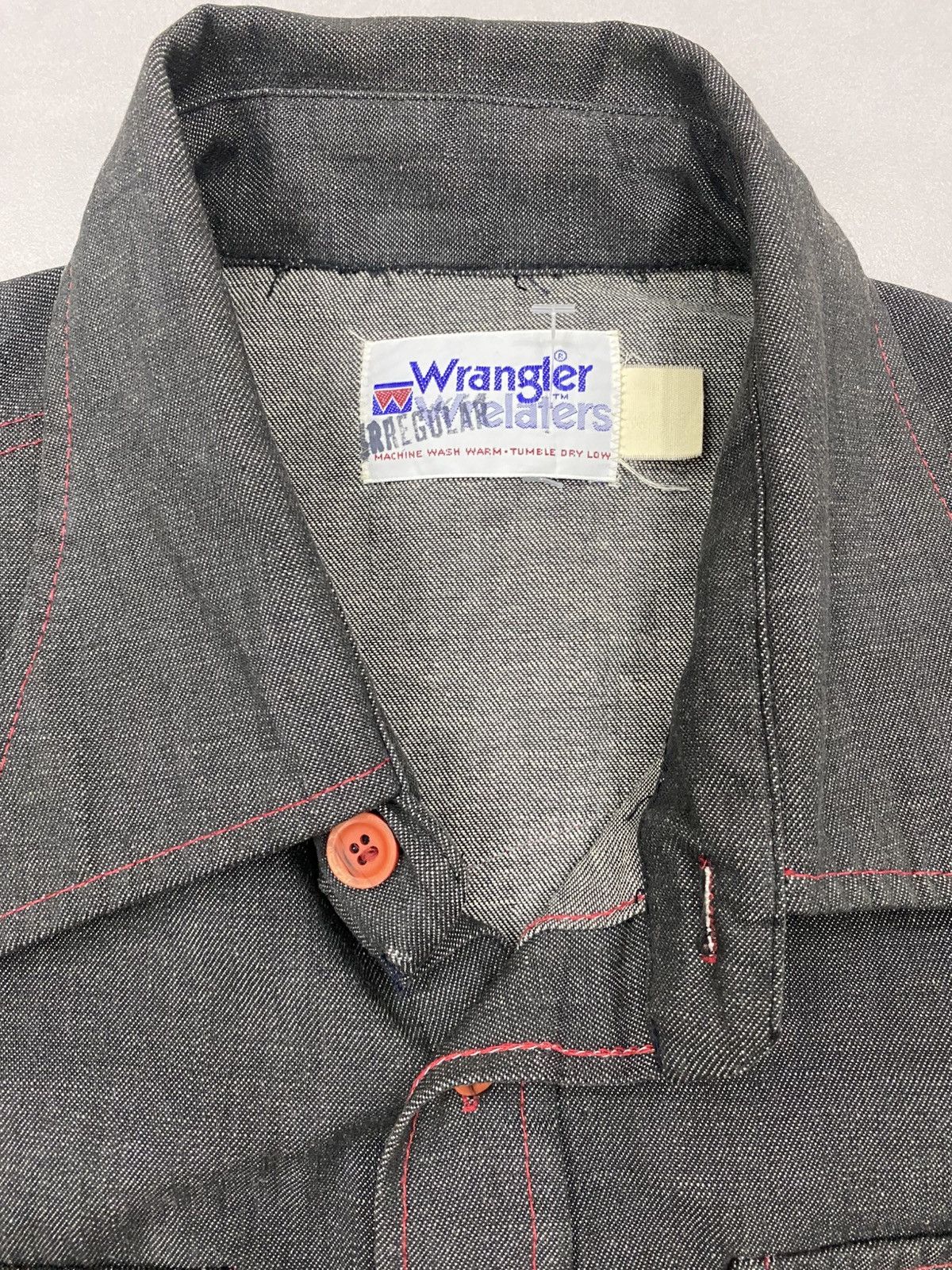 Vintage Vtg 1970s Wrangler Wrelaters denim cowboy western shirts Size US M / EU 48-50 / 2 - 5 Thumbnail