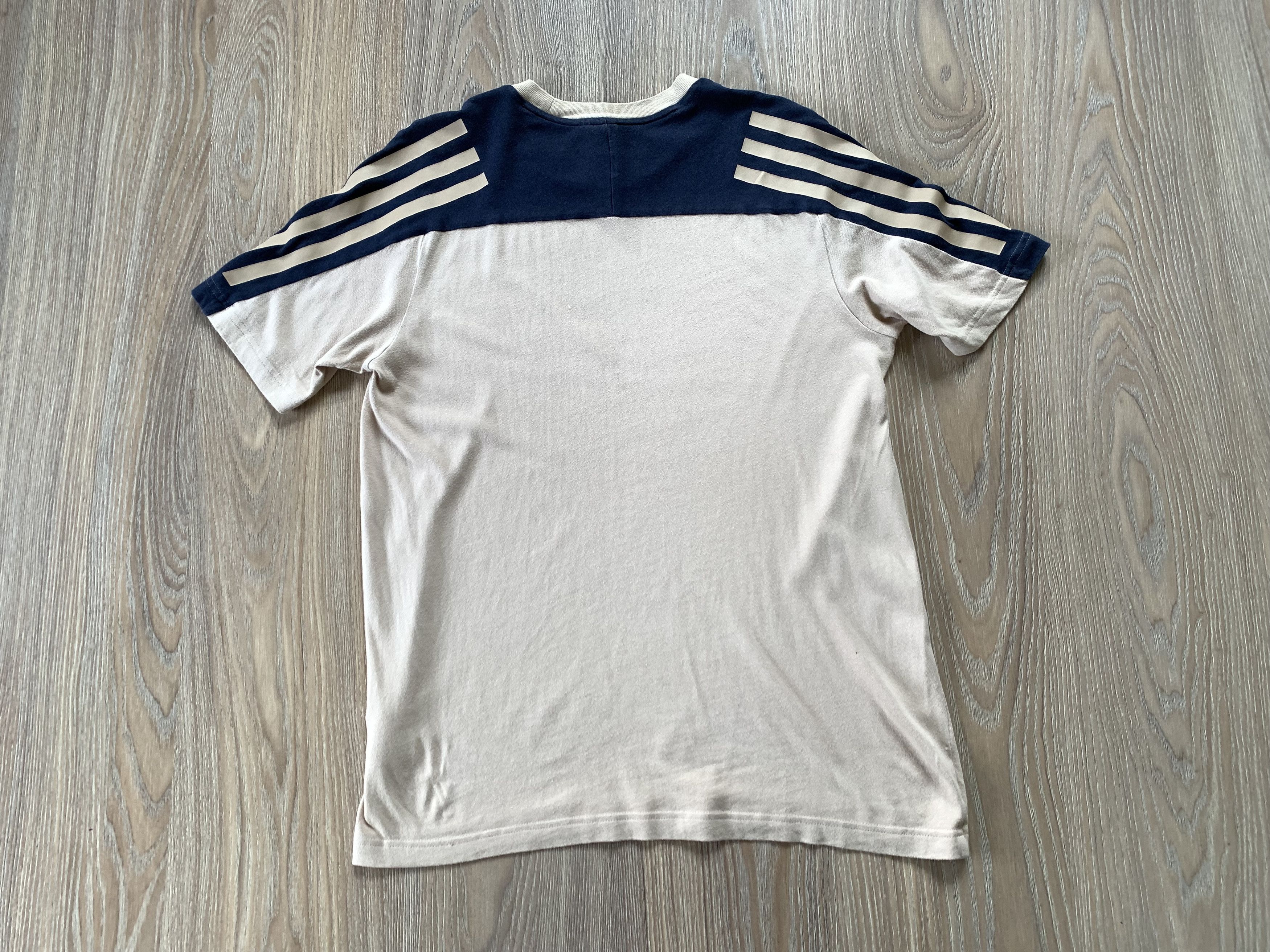 Adidas Adidas Centr Logo Beige Cotton T-Shirt Size US S / EU 44-46 / 1 - 3 Thumbnail