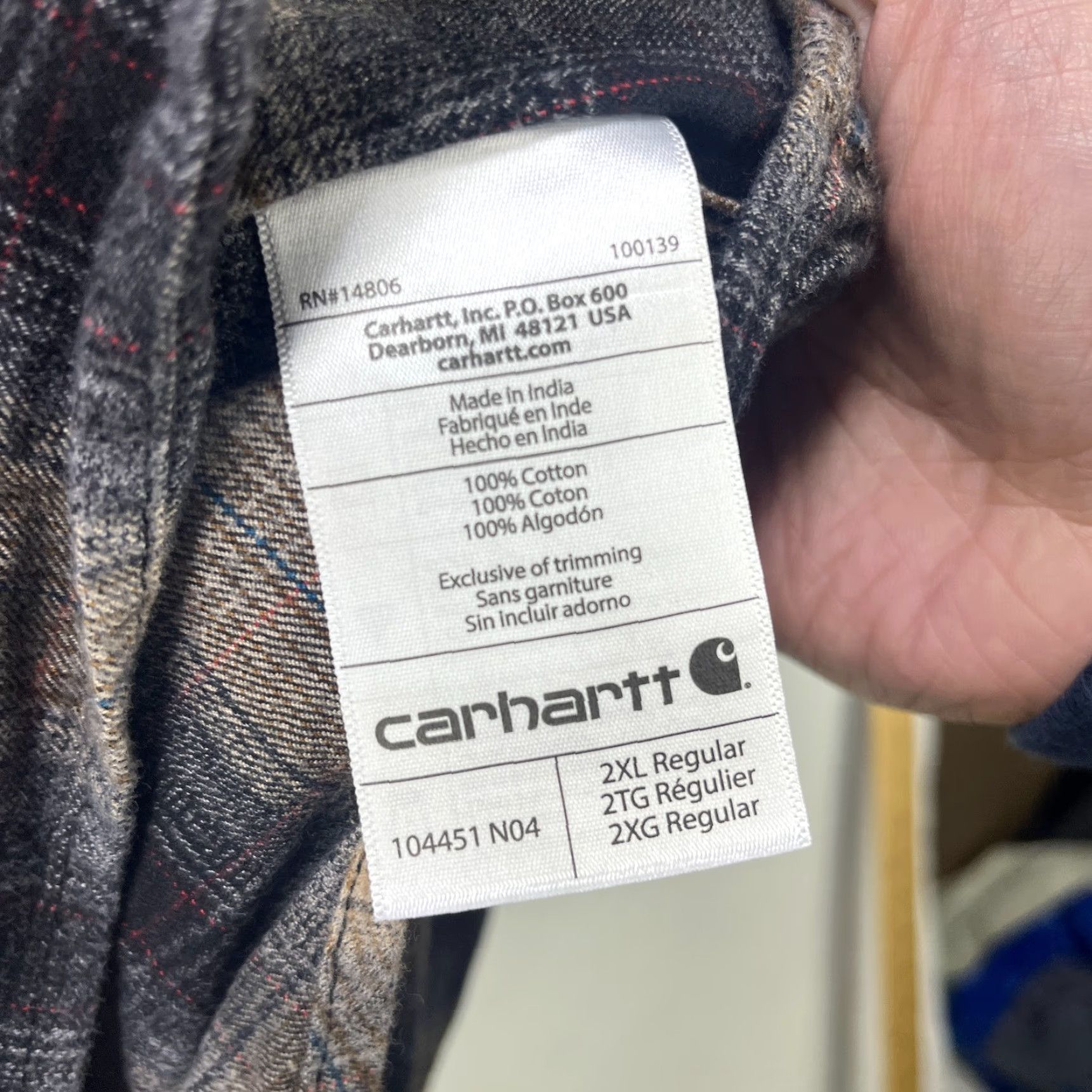 Carhartt VINTAGE Carhartt Shirt Plaid Button-Up 2XL Beige Cotton Flannel Casual Workwear Men Regular Size US XXL / EU 58 / 5 - 6 Thumbnail