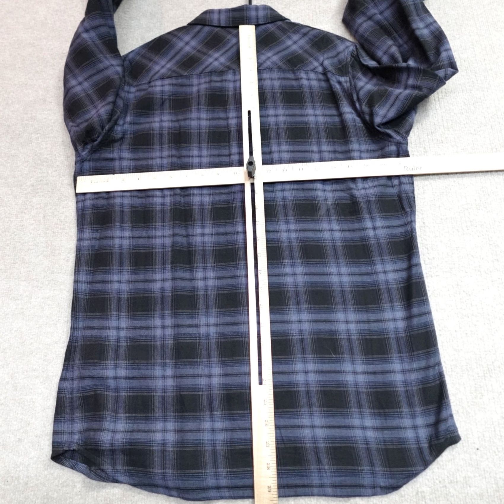 TravisMathew VINTAGE Travis Mathew Shirt Medium Black Blue Plaid Flannel Mens Button-Up Long Sleeve Cotton Checkered Plaid Shirt Size US M / EU 48-50 / 2 - 5 Thumbnail