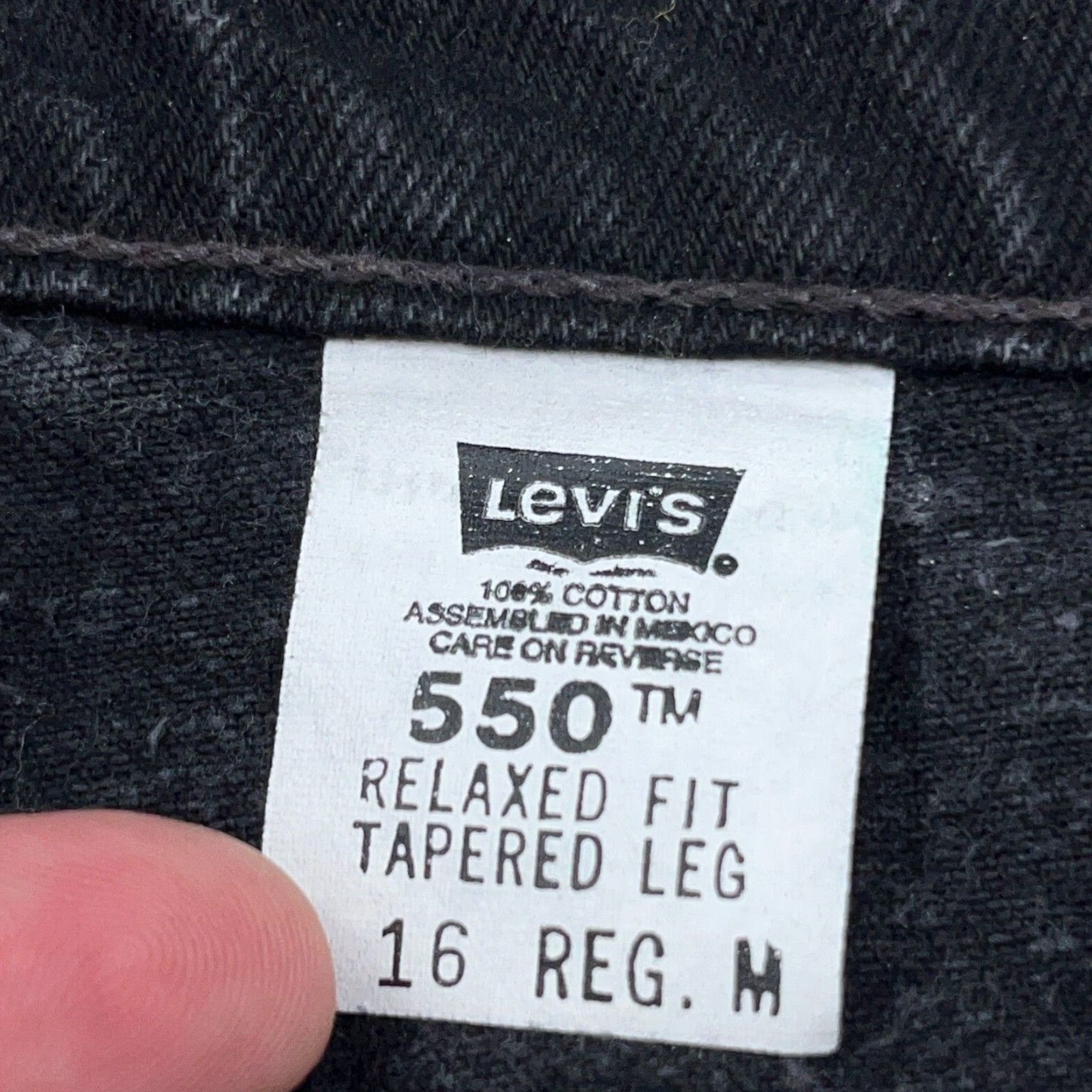 Levi's VINTAGE Levi's Jeans Women 16 Black Relaxed Fit 550 80s 90s USA Womens Size 38" / US 16 / IT 52 - 4 Thumbnail