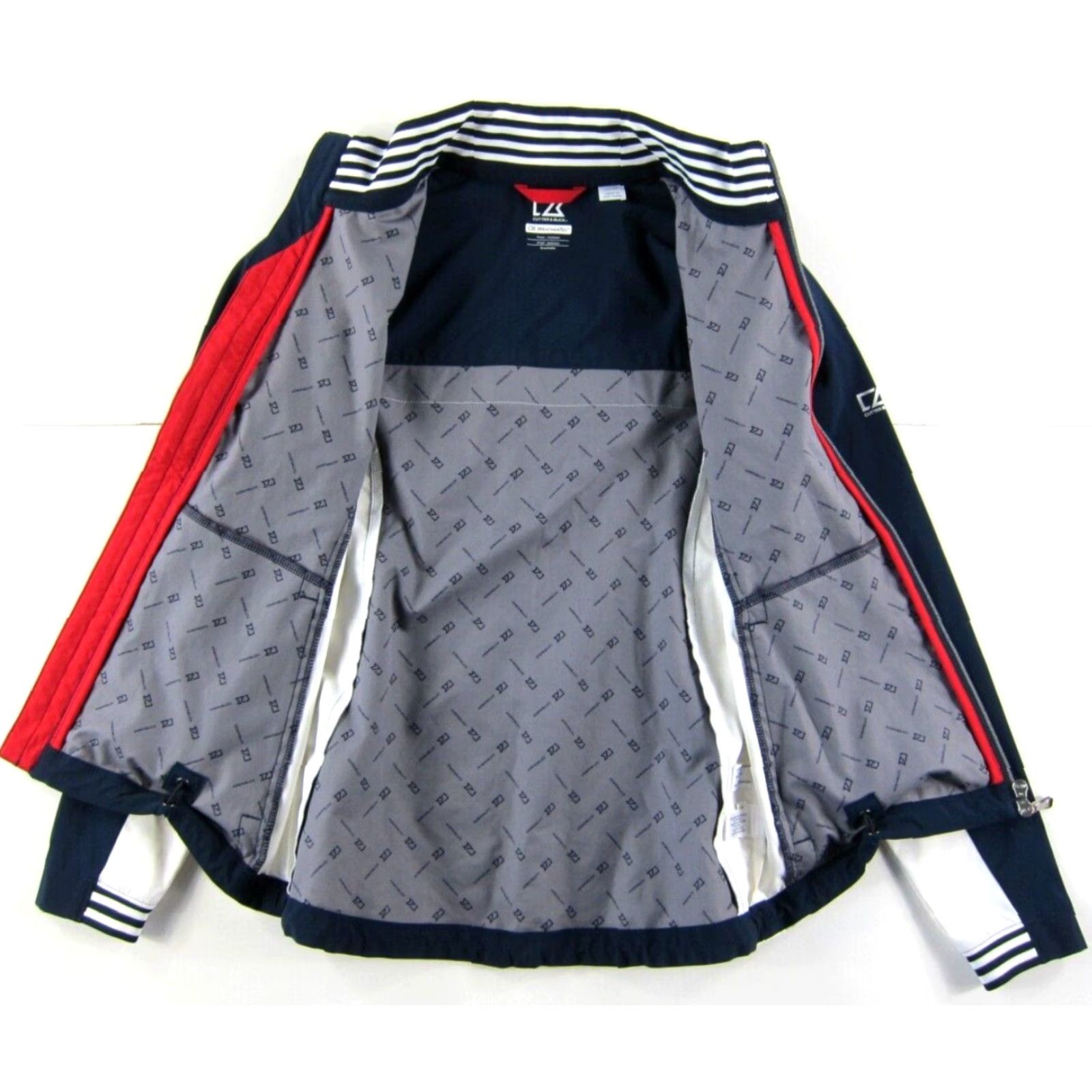 Cutter & Buck Cutter & Buck Windbreaker Jacket Woman XS - White Blue Red Full Zip Golf Tennis Windbreaker Jacket Woman XS Size XS / US 0-2 / IT 36-38 - 6 Thumbnail