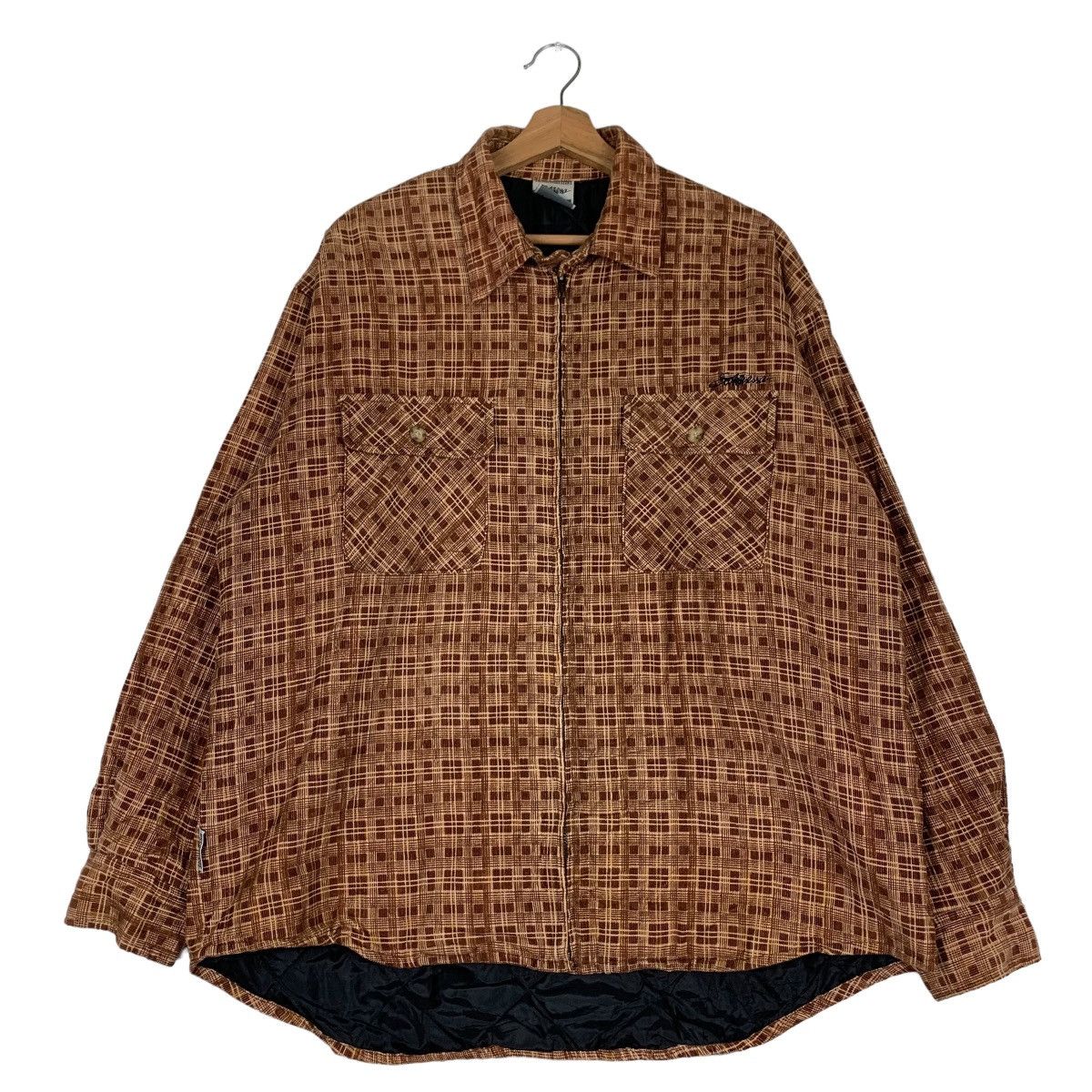 Japanese Brand SCOMMESSA Checked Plaid Zipper Flannel Jacket #0384-C18 Size US L / EU 52-54 / 3 - 1 Thumbnail