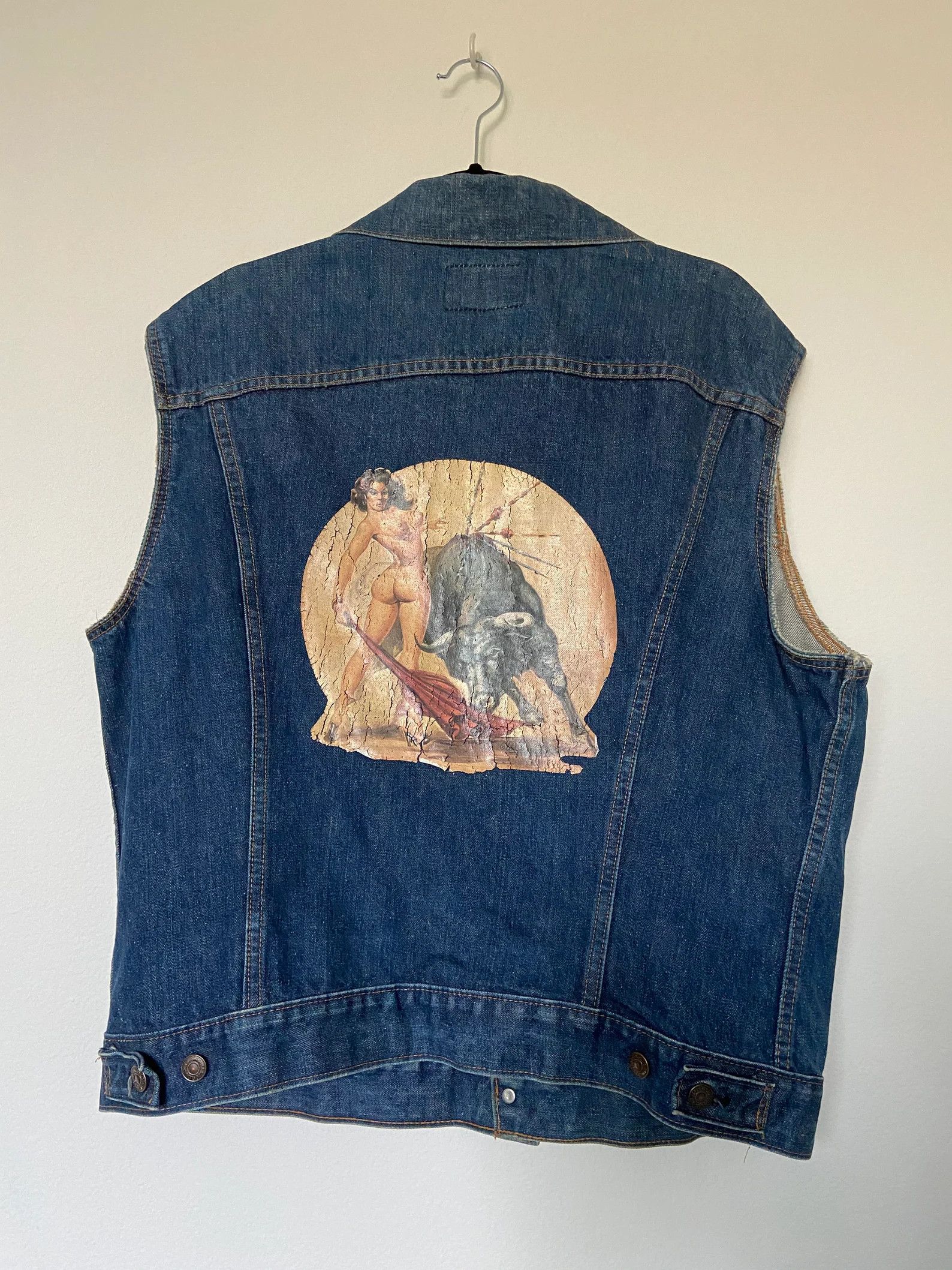 Vintage Levi's 2 Pocket Pin Up Cutoff Sleeveless Denim Vest