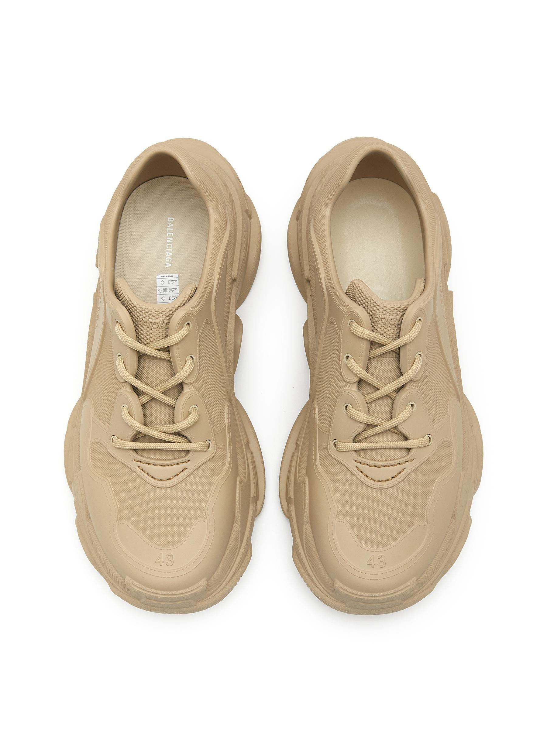 Balenciaga o1mt1gz1124 Triple S Mold Sneakers in Beige Size US 8 / EU 41 - 3 Thumbnail