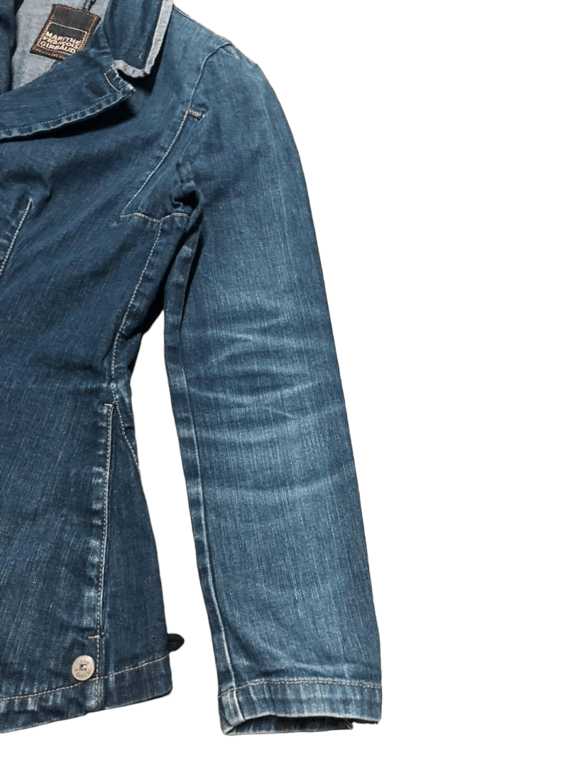 Japanese Brand Marithe Francois Girbaud Denim Double Breasted Coat Jacket Size S / US 4 / IT 40 - 10 Thumbnail