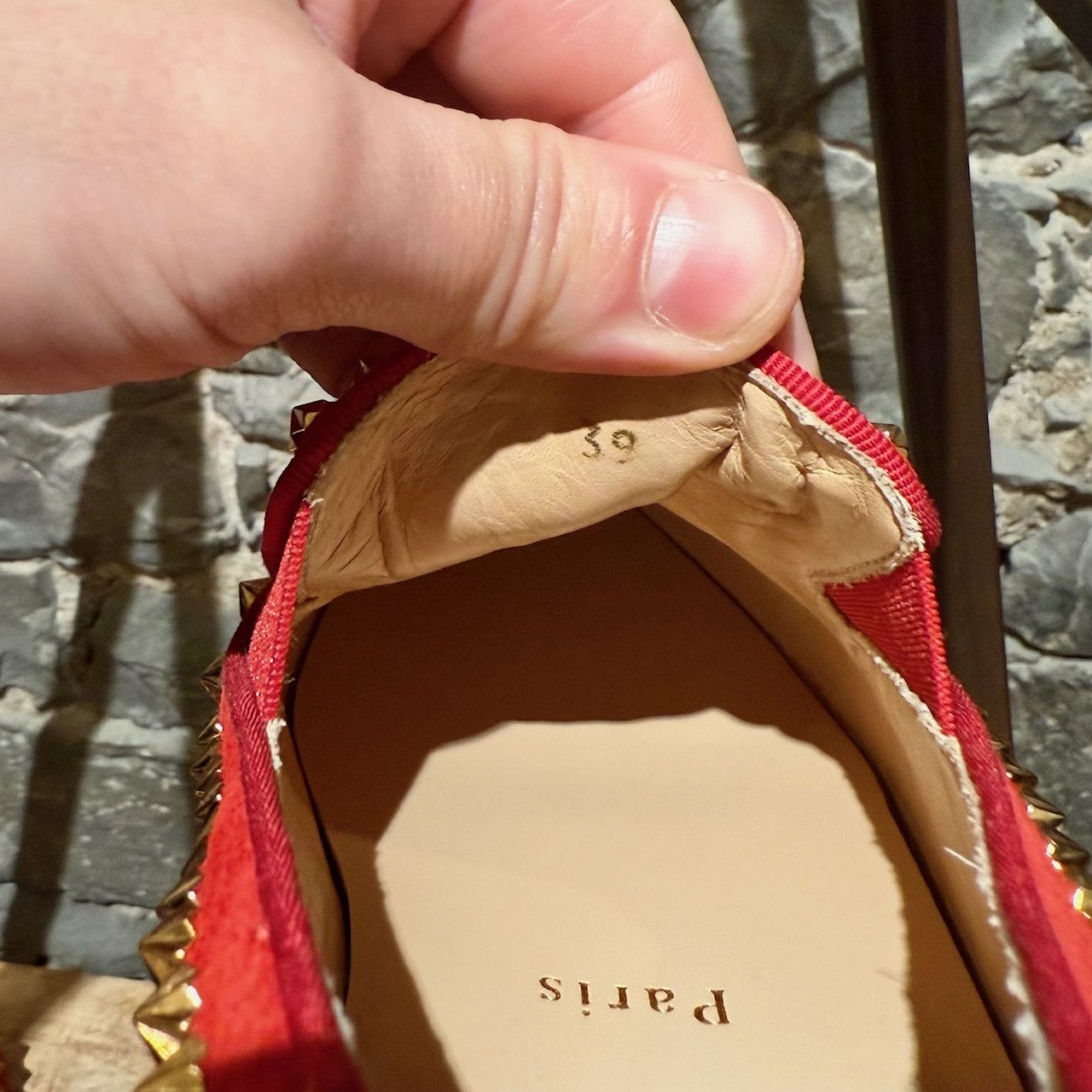 Christian Louboutin Christian Louboutin Red Suede Pik Boat Spike Sneakers Size US 9 / IT 39 - 9 Thumbnail