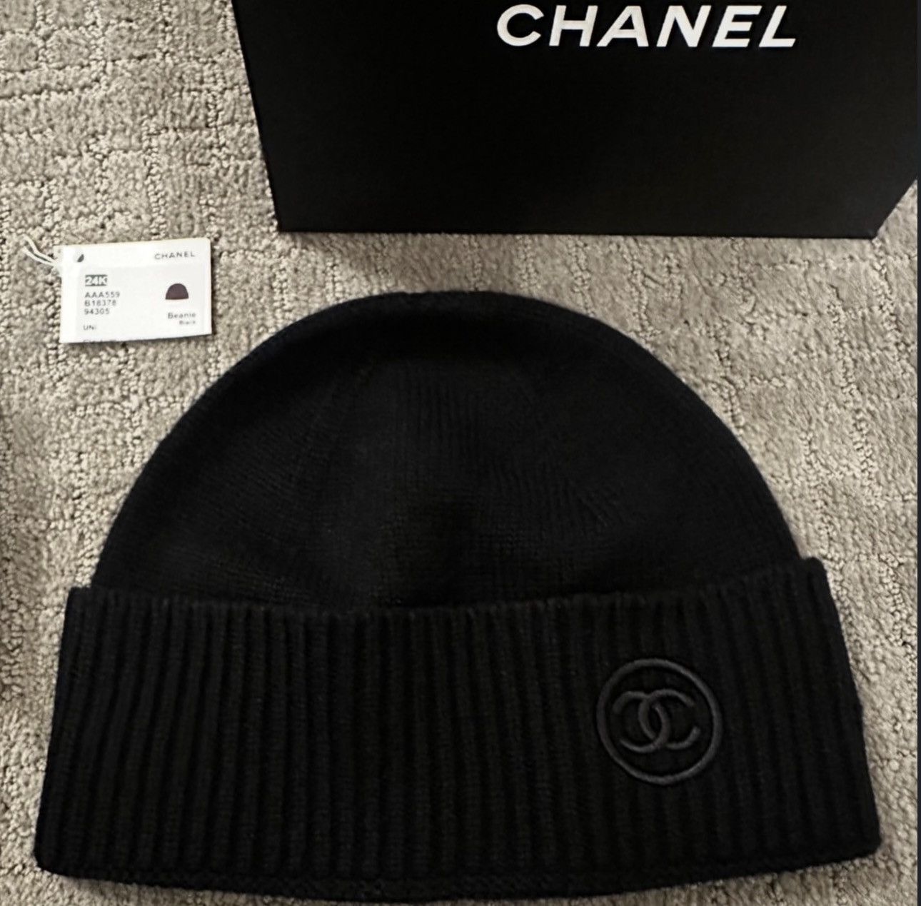 Chanel Chanel Cashmere Beanie Size ONE SIZE - 1 Thumbnail