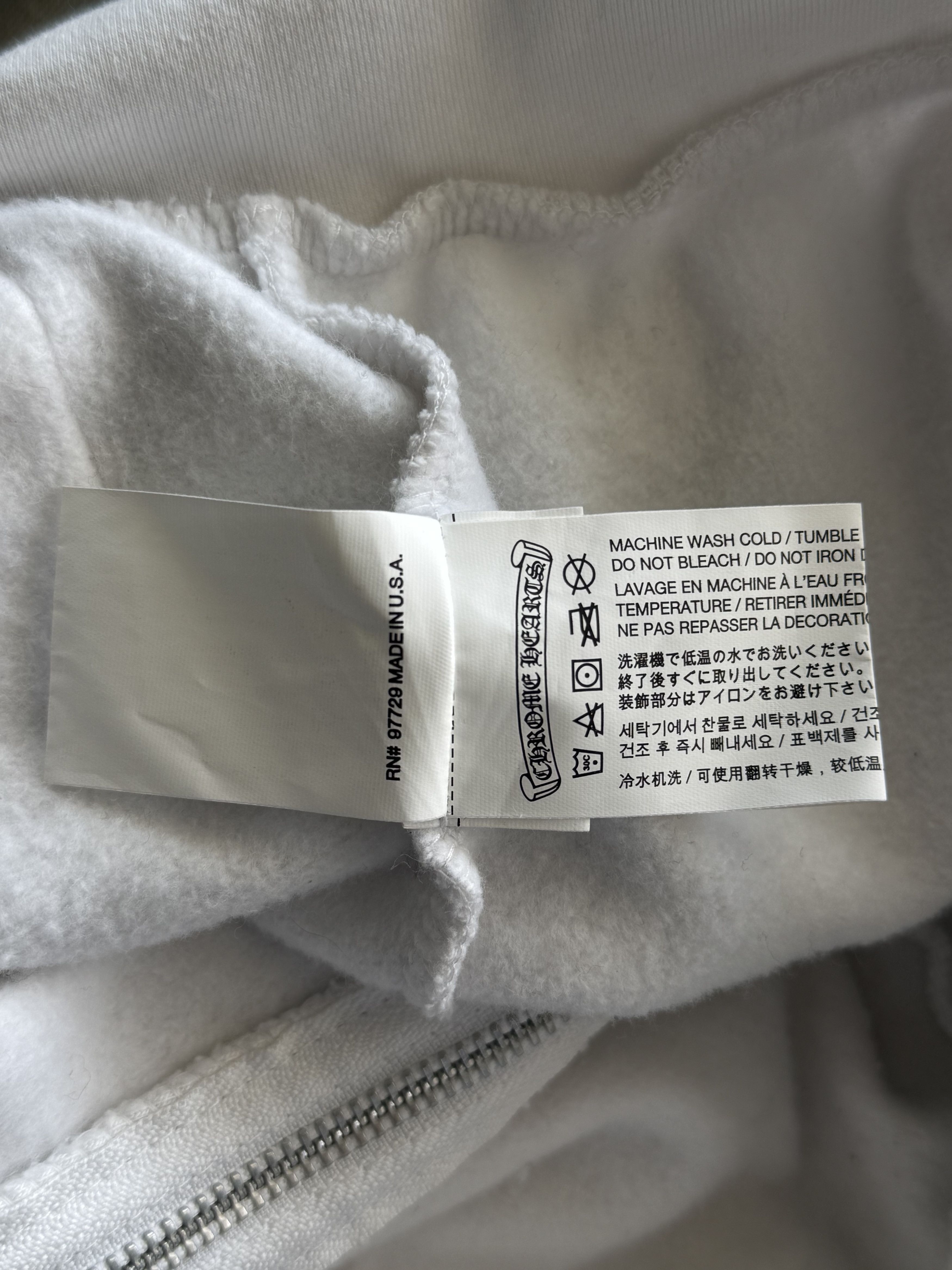 Chrome Hearts White & Black USA Triple Cross Logo Zip Up Hoodie Size US XS / EU 42 / 0 - 5 Thumbnail