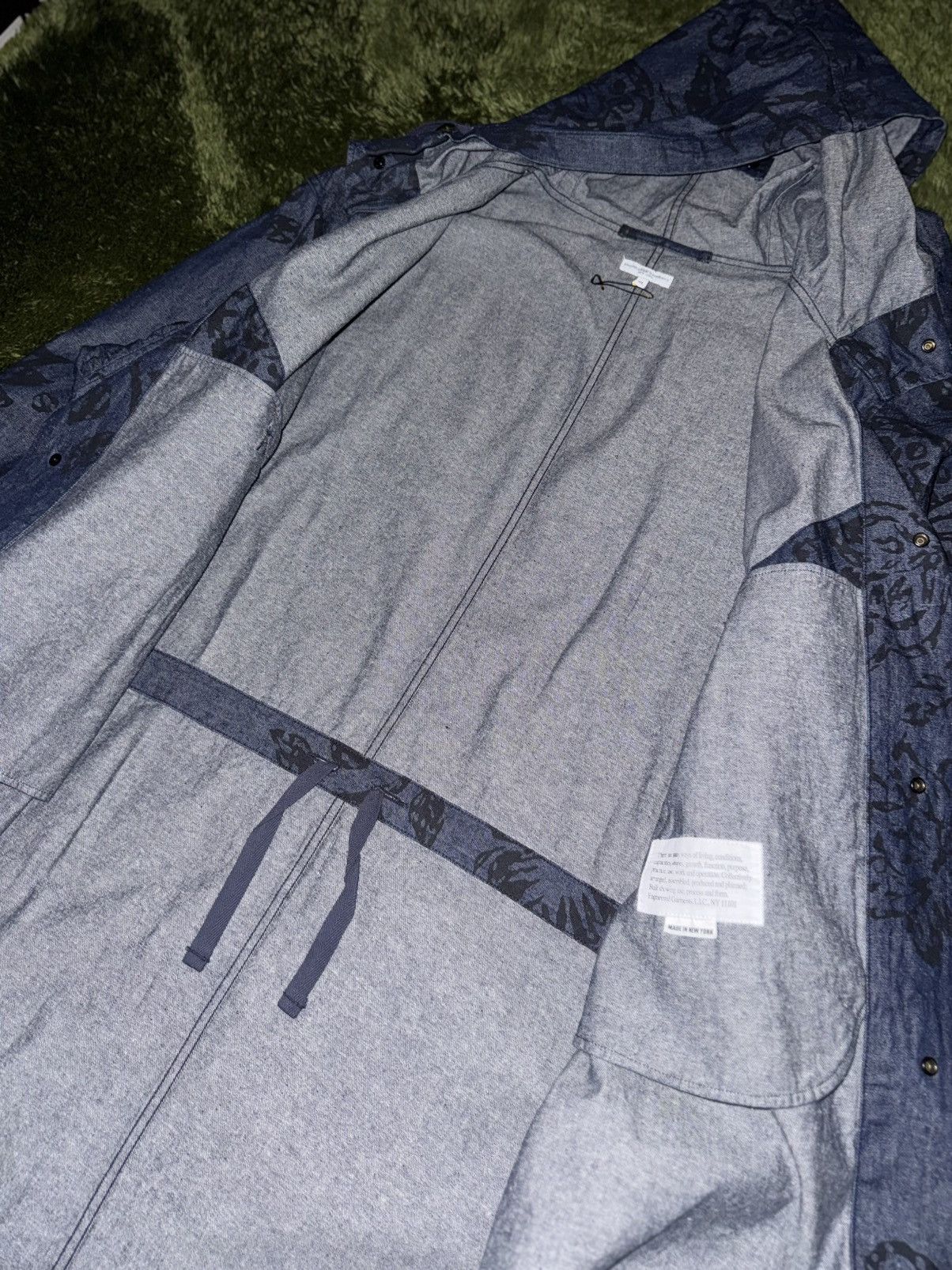 Engineered Garments [XL] Engineered Garments Highland Parka 8oz Denim Floral Size US XL / EU 56 / 4 - 4 Thumbnail