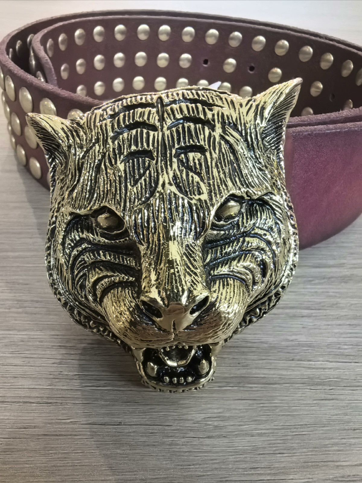 Gucci Gucci runway tiger head leather belt Size ONE SIZE - 2 Thumbnail