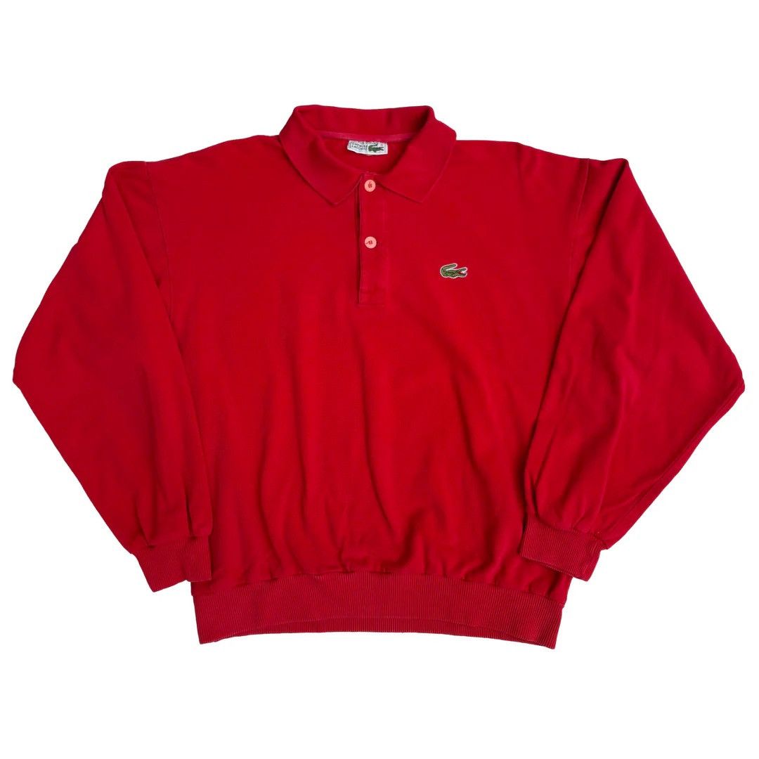 Lacoste 1980 80s Vintage Tennis L/S France Made Polo Shirt