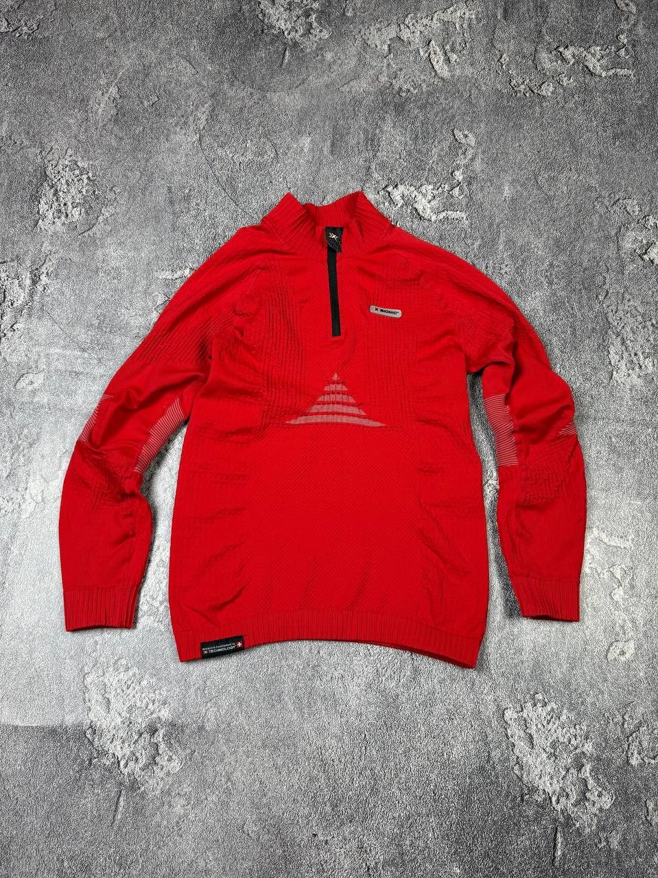Vintage X Bionic Red Quarter Zip Longsleeve Outdoor Style Size M / US 6-8 / IT 42-44 - 1 Thumbnail