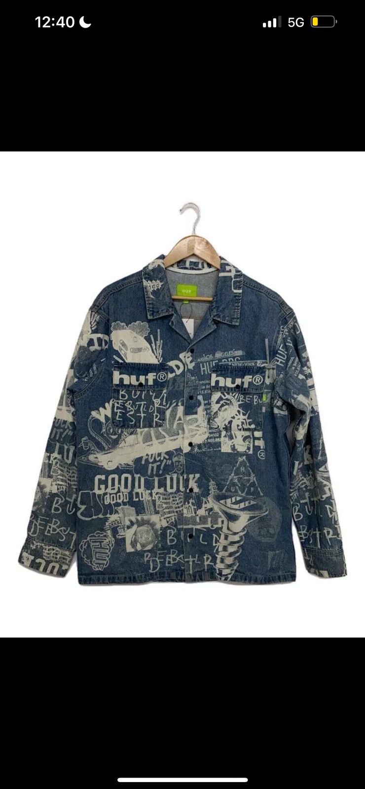 Huf × Vintage HUF Twenty Denim Mens Shirt Jacket - Medium Size US M / EU 48-50 / 2 - 2 Thumbnail