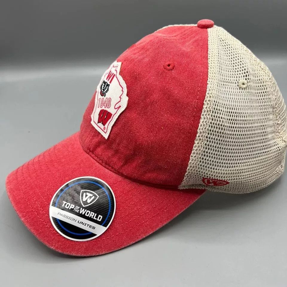 Top Of The World Wisconsin Badgers Trucker Hat Men Top of the World Snap Back Size ONE SIZE - 2 Thumbnail
