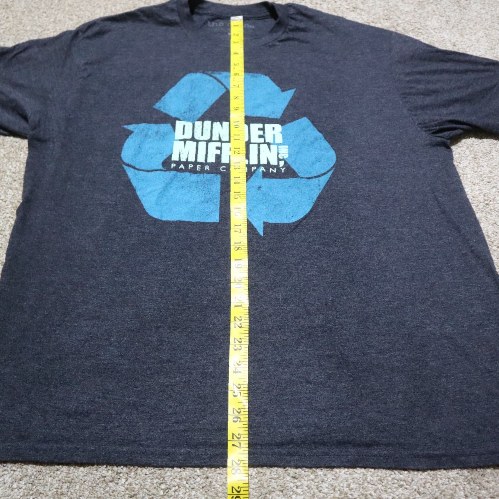 Vintage the office Dunder Mifflin Inc Paper Company Tee T-Shirt Adult Mens Size L Large Dark Grey Shirt Unisex TV Series Mens Size US L / EU 52-54 / 3 - 6 Thumbnail