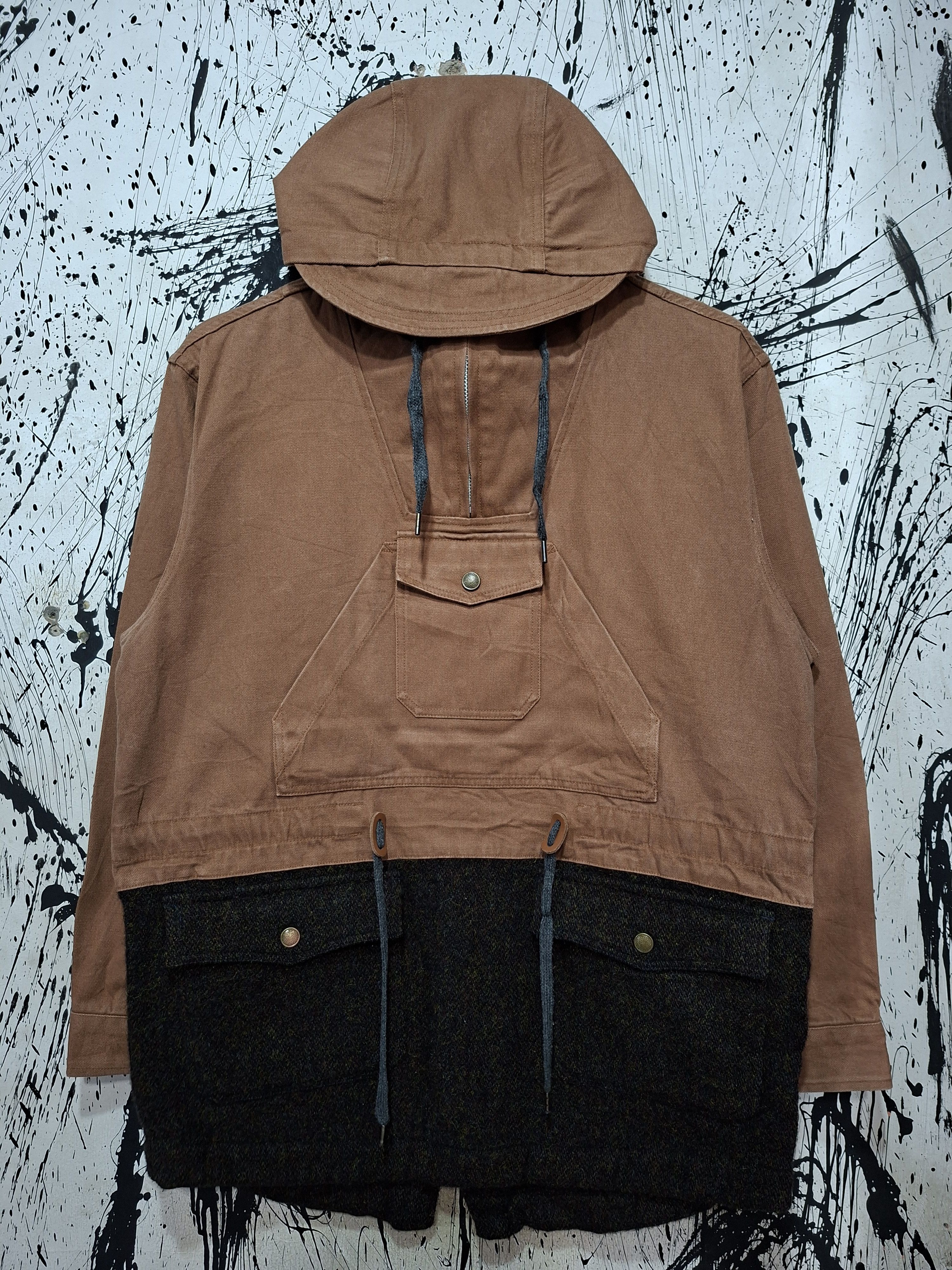 FrizmWORKS FRIMZWORKS X HARRIS TWEED COTTON WOOL ANORAK JACKET Size US M / EU 48-50 / 2 - 1 Thumbnail