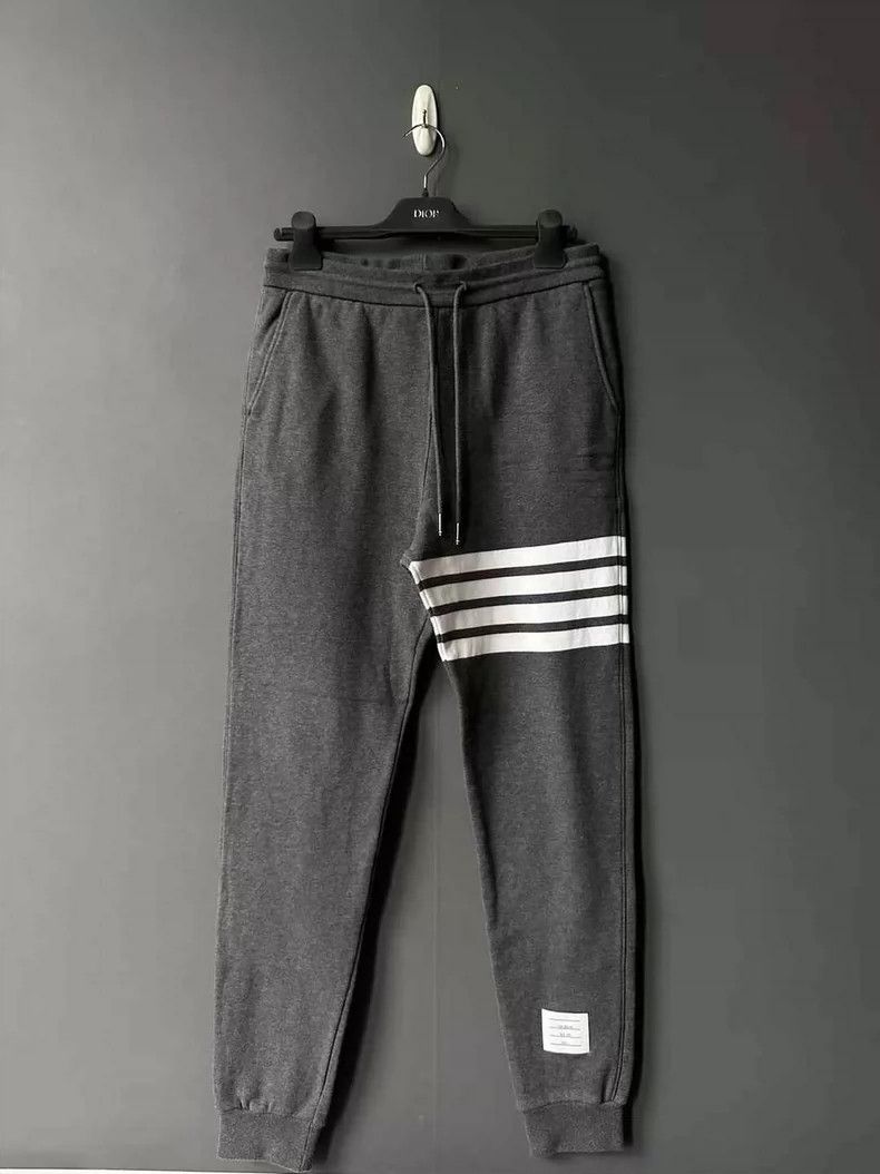 Thom Browne Thom Browne Gray Striped Sweatpants - dmc Size US 30 / EU 46 - 1 Thumbnail