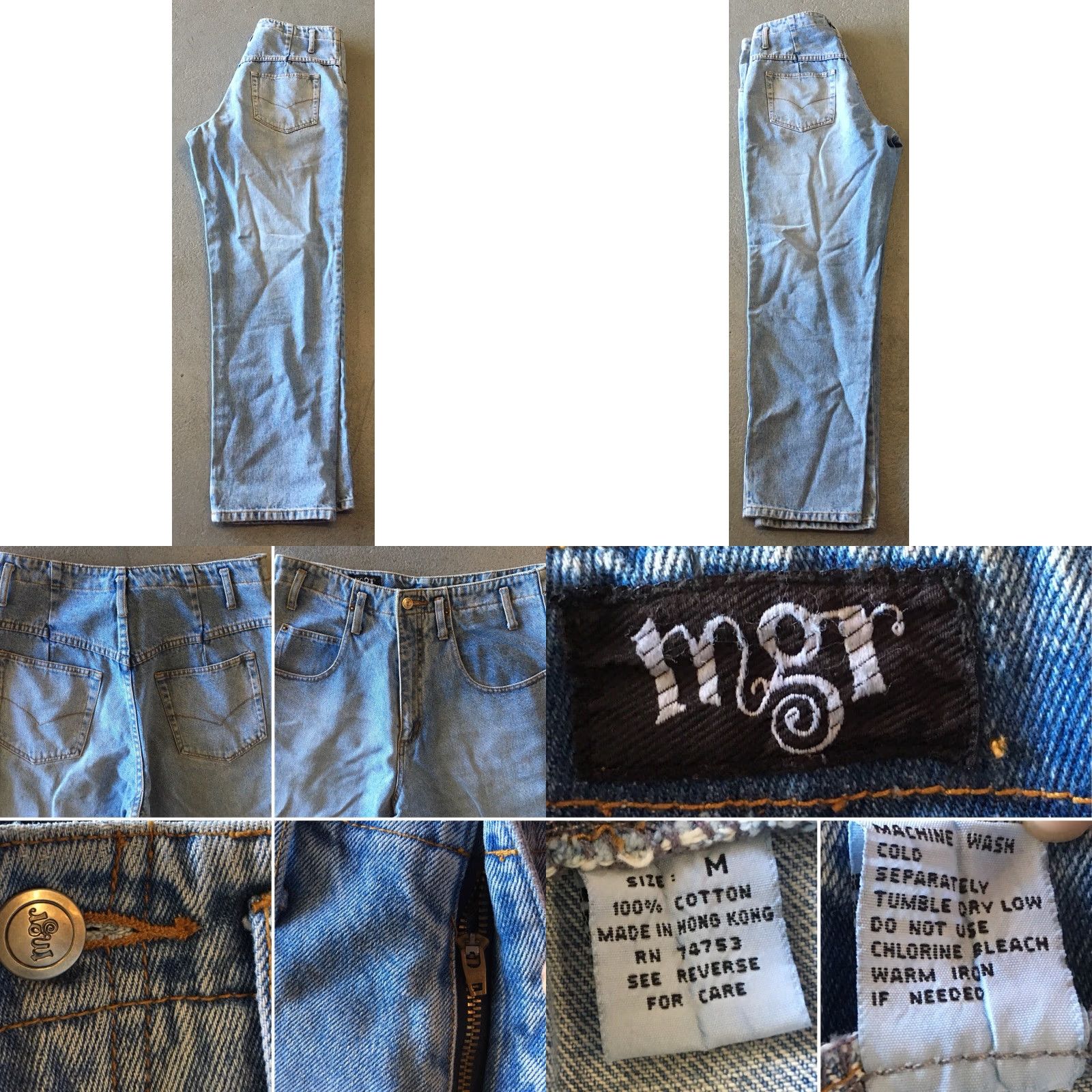 Vintage VINTAGE MGR Jeans High Waist Tapered Leg Made in Hong Kong 80s 90s Size M 31 Waist Blue Womens Jeans Size 32" / US 10 / IT 46 - 8 Thumbnail