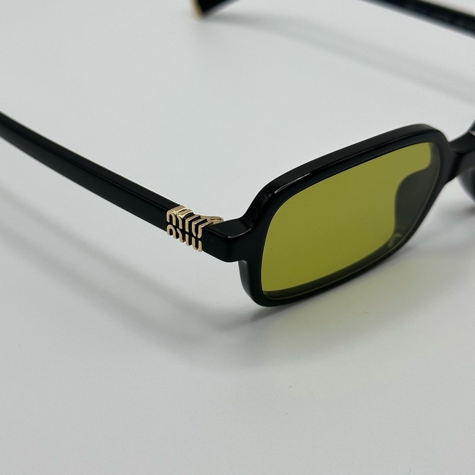 Miu Miu NEW MIU MIU Sunglasses MU11ZS 16K07O Black Green Unisex Size ONE SIZE - 6 Thumbnail