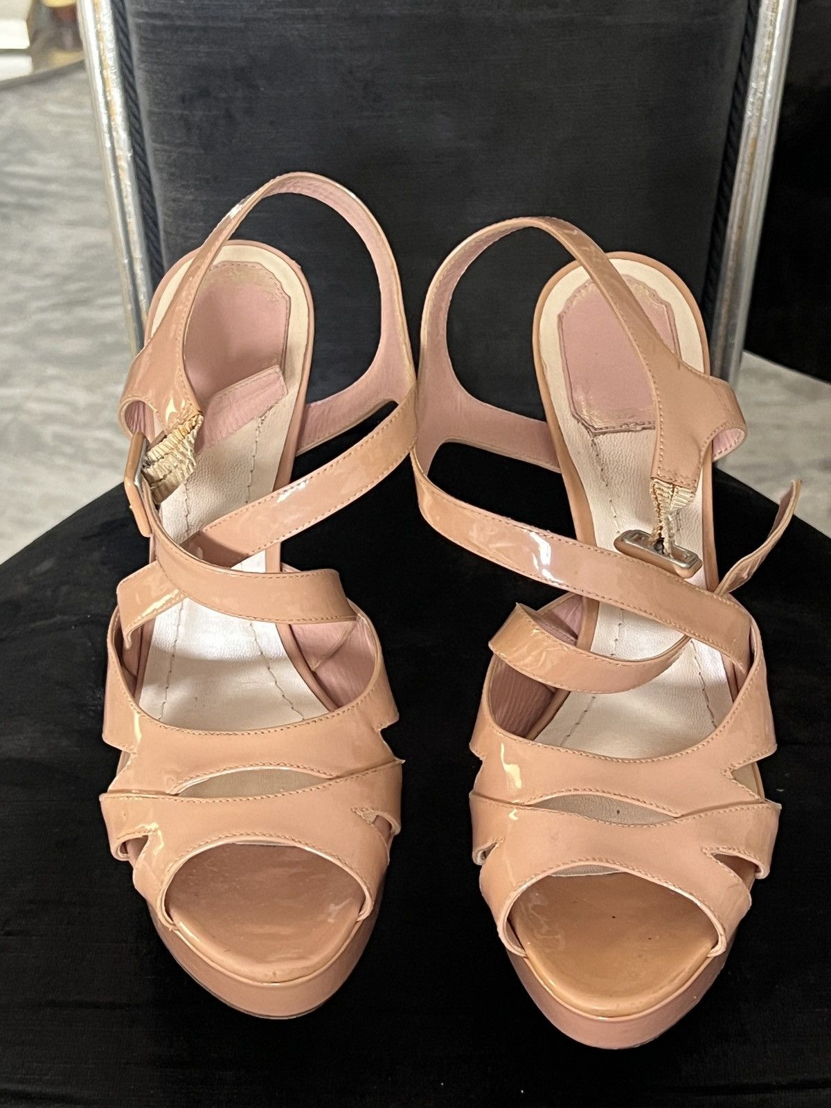 Dior Dior Nude Patent Leather Platform Heels Size US 8.5 / IT 38.5 - 5 Thumbnail
