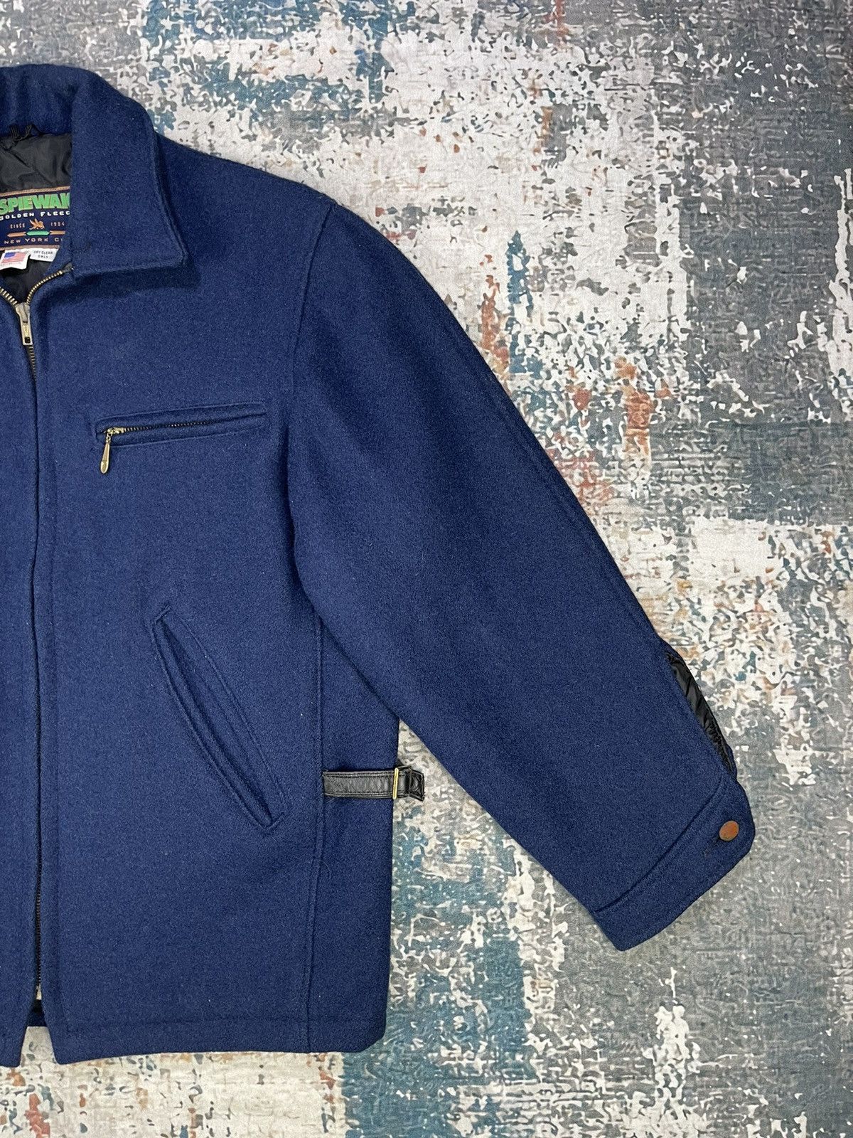 I. Spiewak And Sons Vintage Spiewak Golden Fleece Navy Wool Jackets Size US S / EU 44-46 / 1 - 5 Thumbnail