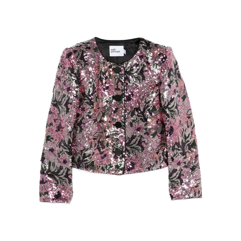 Self-Portrait Self-portrait PINK Jackets - Cropped Jackets Size L / US 10 / IT 46 - 1 Thumbnail