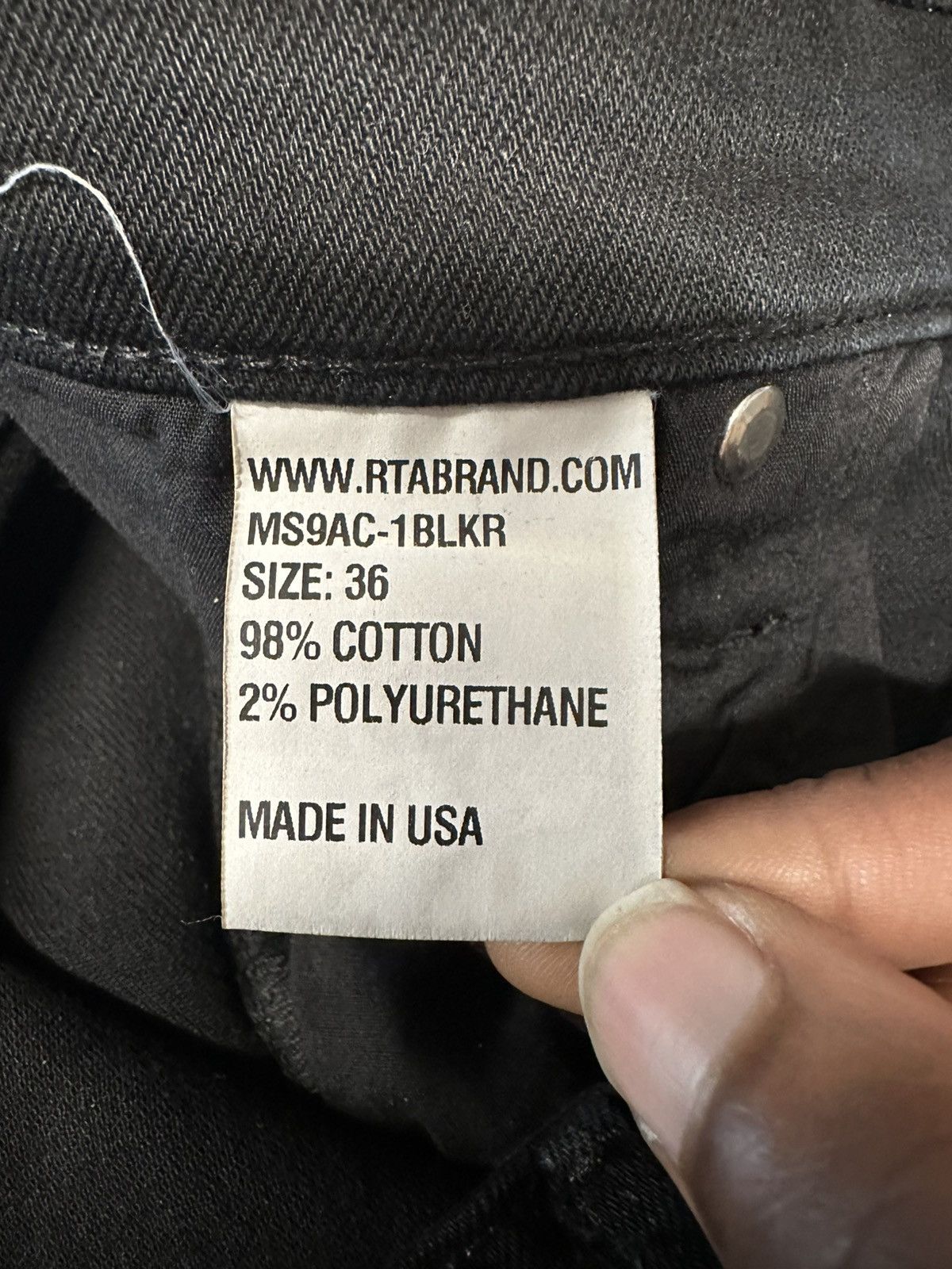 Rta RTA White RIP Black Denim Jeans Size 36 | Grailed