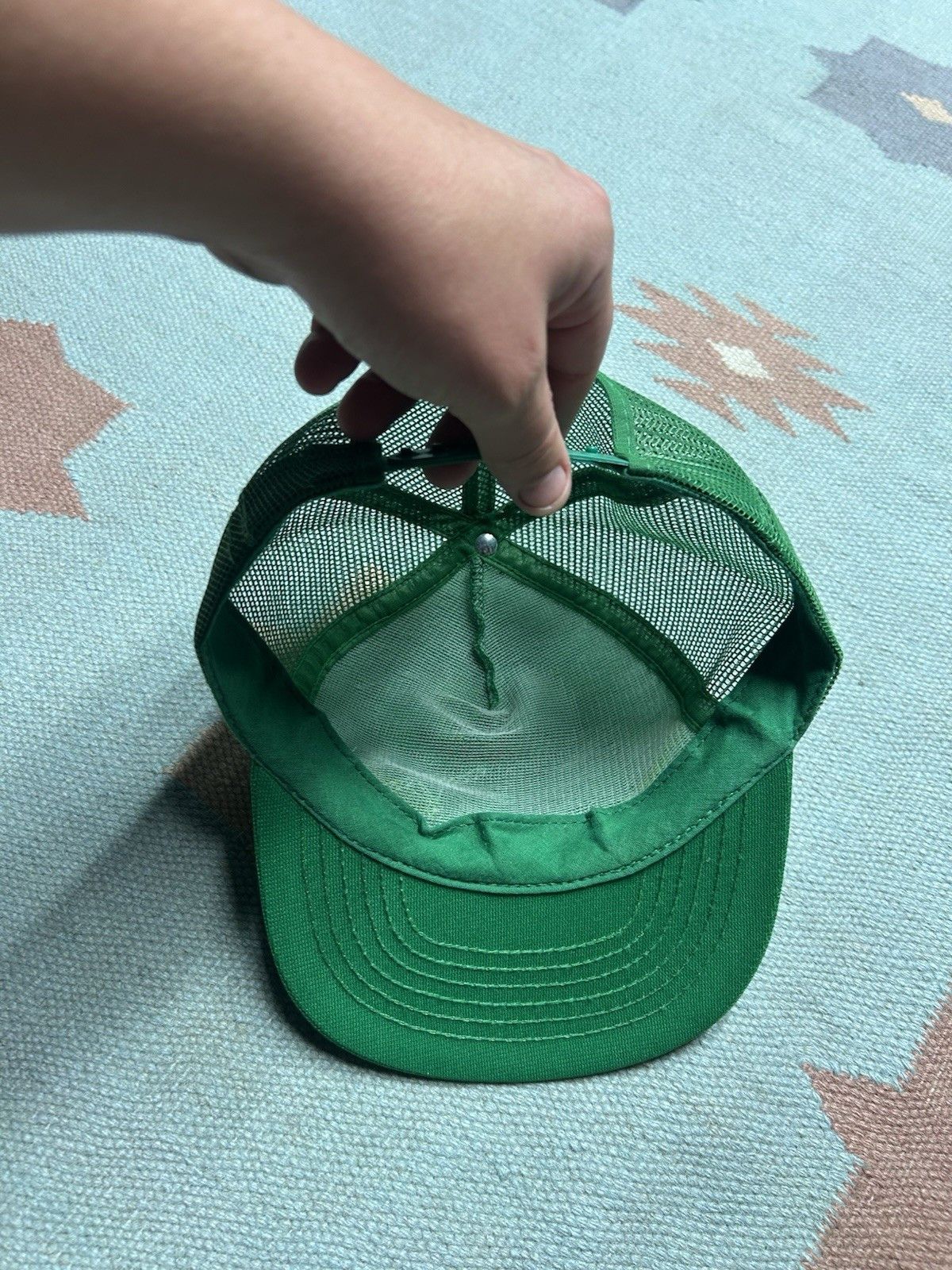 Vintage Vintage 80s trucker hat Prairie NSA forest green made USA Size ONE SIZE - 5 Thumbnail