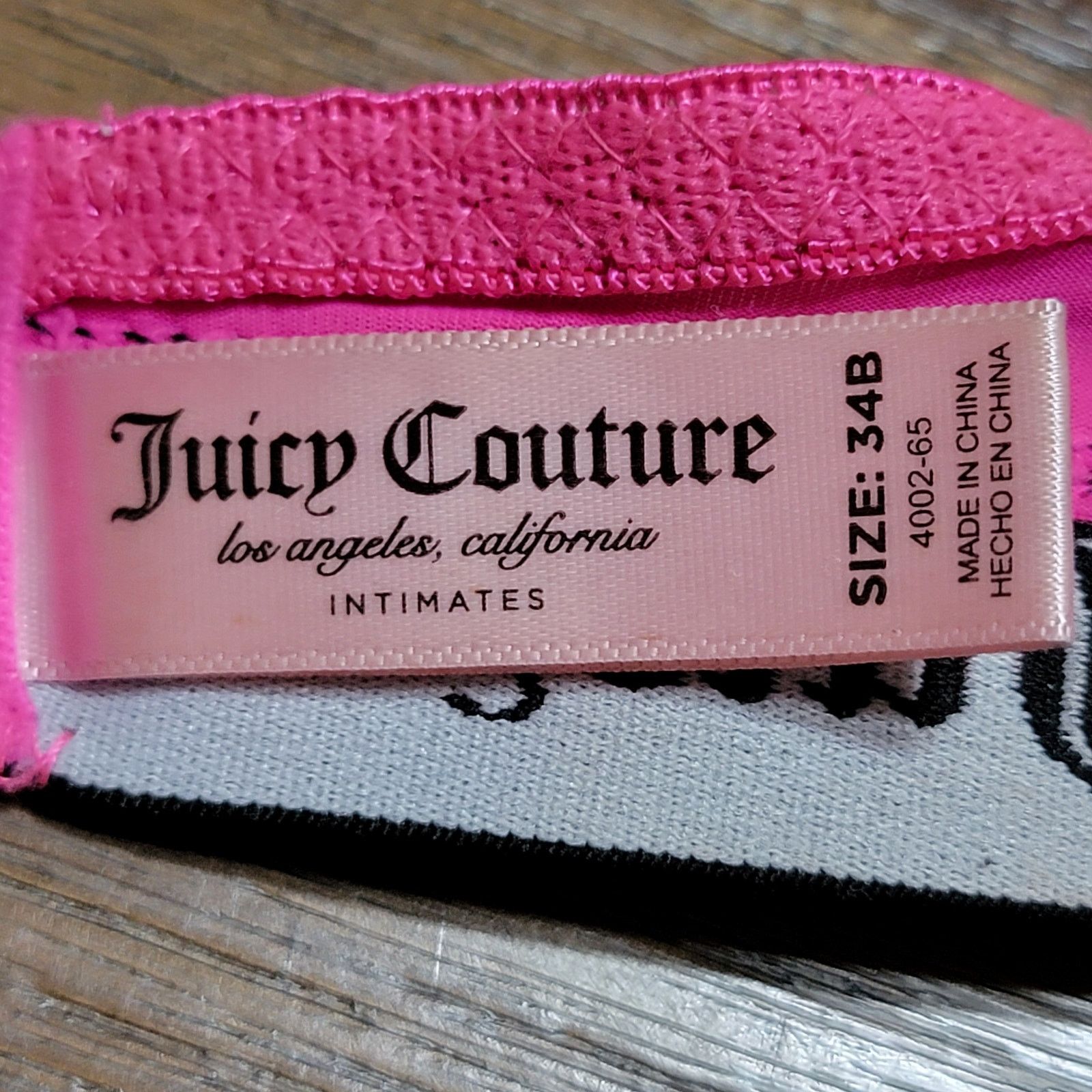 Juicy Couture Juicy Couture Intimates Padded Underwire Bra - Size 34B Size ONE SIZE - 6 Thumbnail