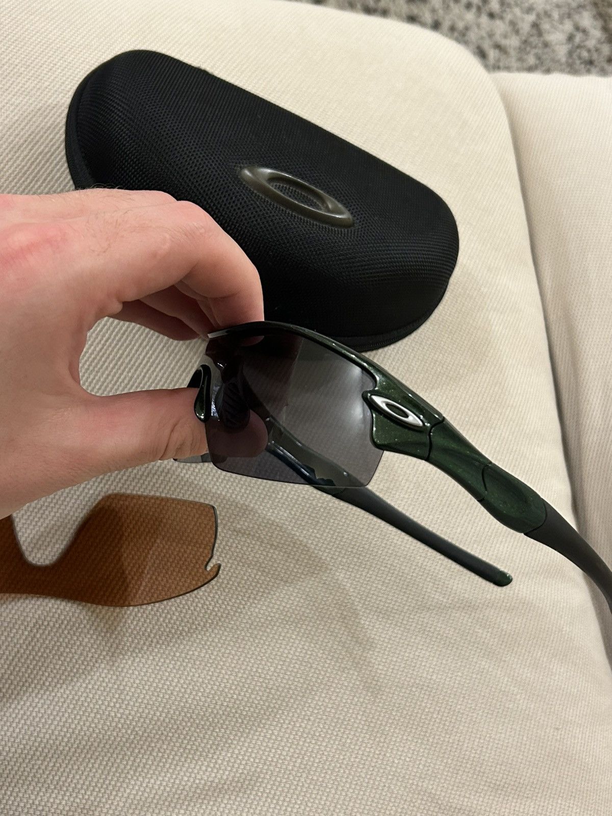 Oakley Oakley Radar Sunglasses Dark Green Interchangeable Lenses Size ONE SIZE - 2 Thumbnail