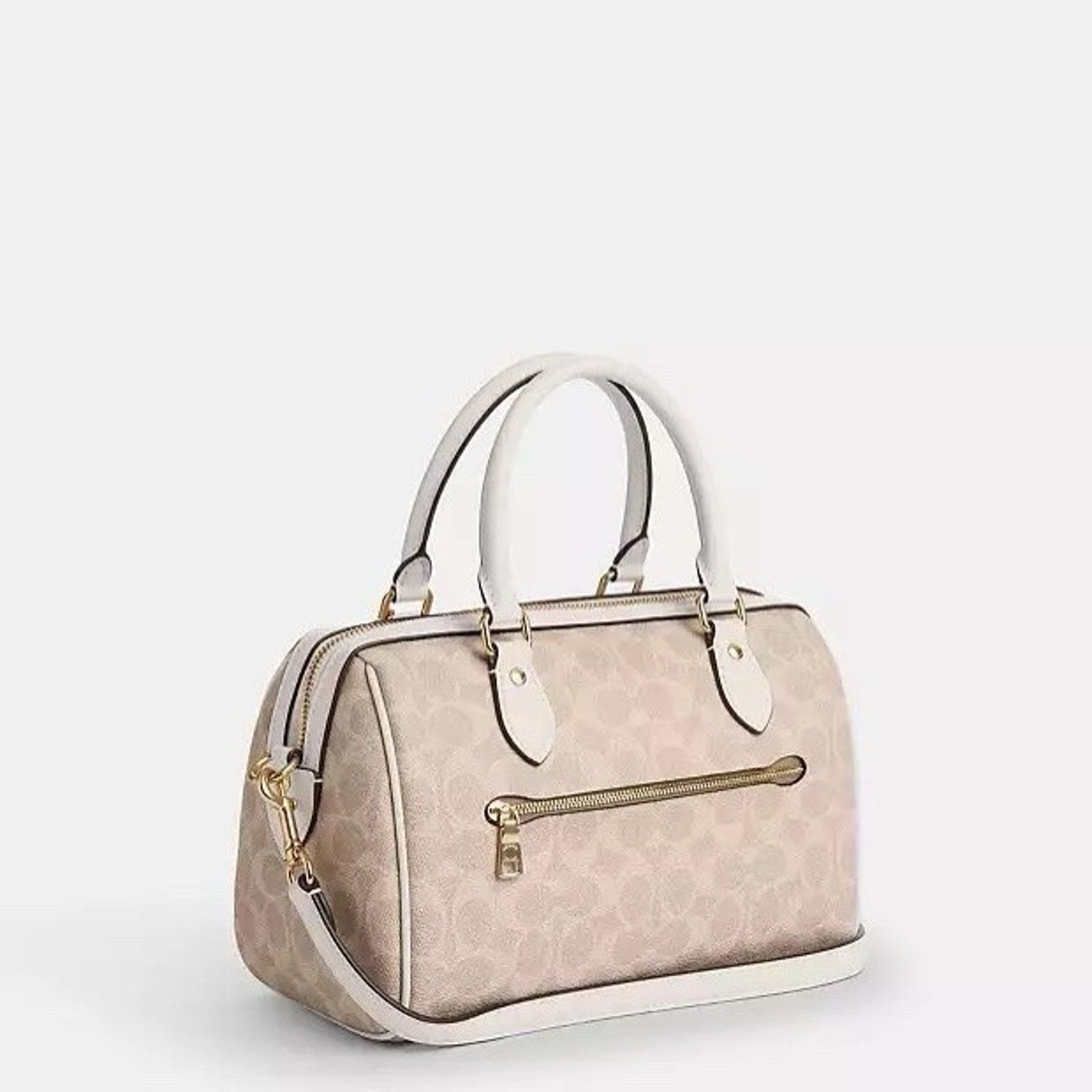 Coach NWT Coach Rowan Satchel Bag CV961 Gold/Sand/Chalk Size ONE SIZE - 9 Thumbnail