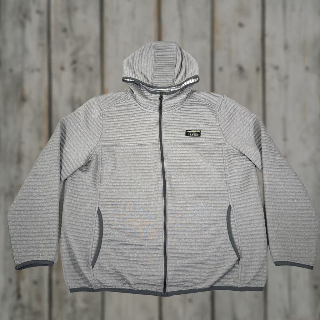 Vintage L.L. Bean Jacket Womens XL Petite Gray Airlight Knit Zip Up Sweater Outdoor Hike Size XL / US 12-14 / IT 48-50 - 1 Thumbnail