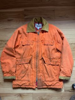 Vintage woolrich blaze outlet orange hunting jacket