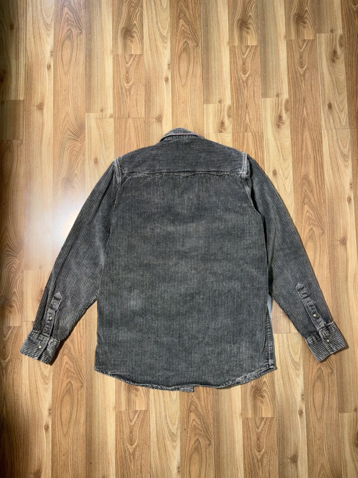 Polo Ralph Lauren Polo Ralph Lauren Faded Charcoal Corduroy Western Shirt Size US XL / EU 56 / 4 - 2 Thumbnail