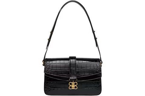 Balenciaga Lady Flap Small Shoulder Bag Black Crocodile Calfskin Size ONE SIZE - 15 Thumbnail