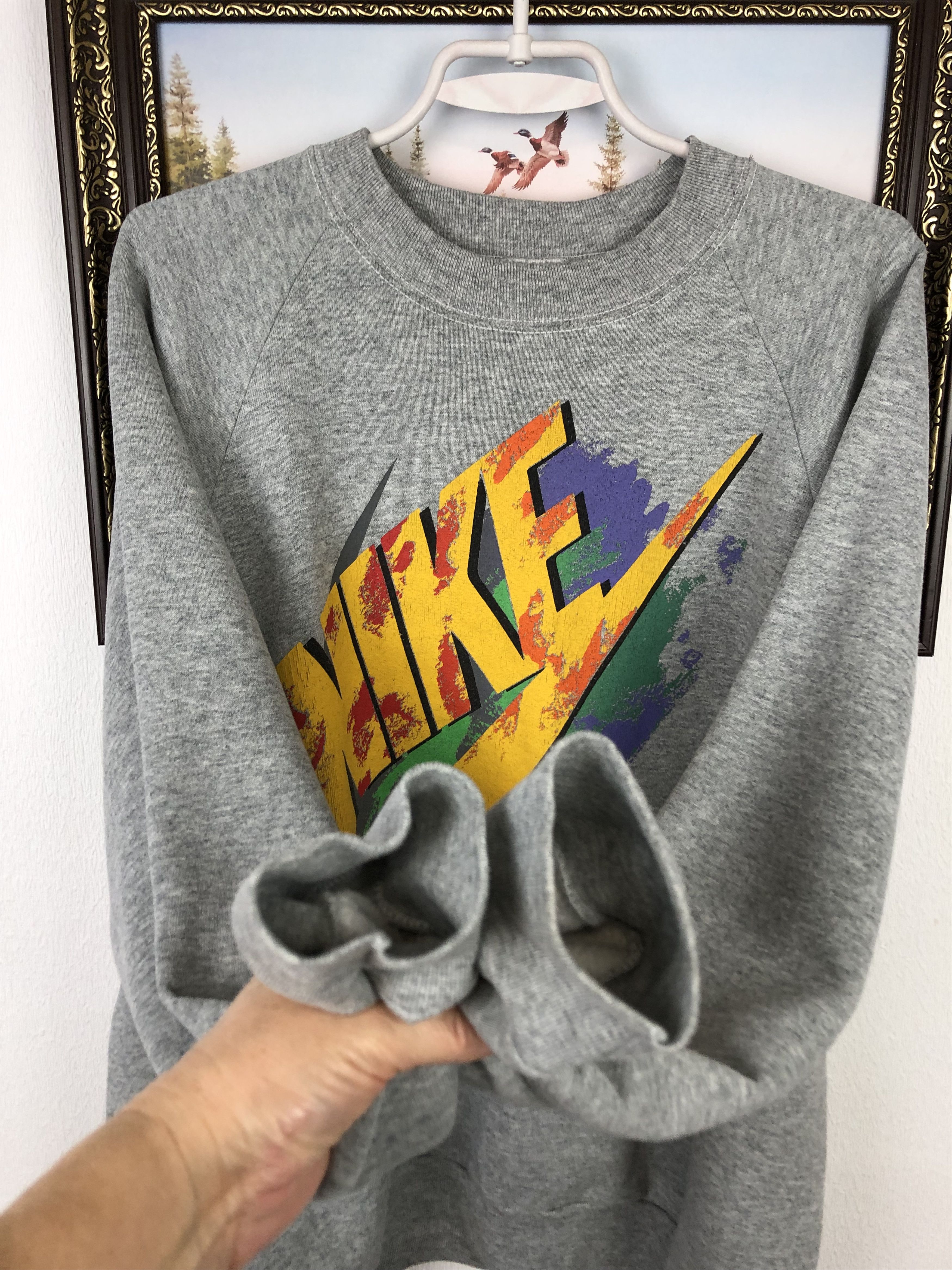 Nike Vintage 90's Nike AIR Jordan Sweatshirt Over Print Crewneck Size US L / EU 52-54 / 3 - 6 Thumbnail