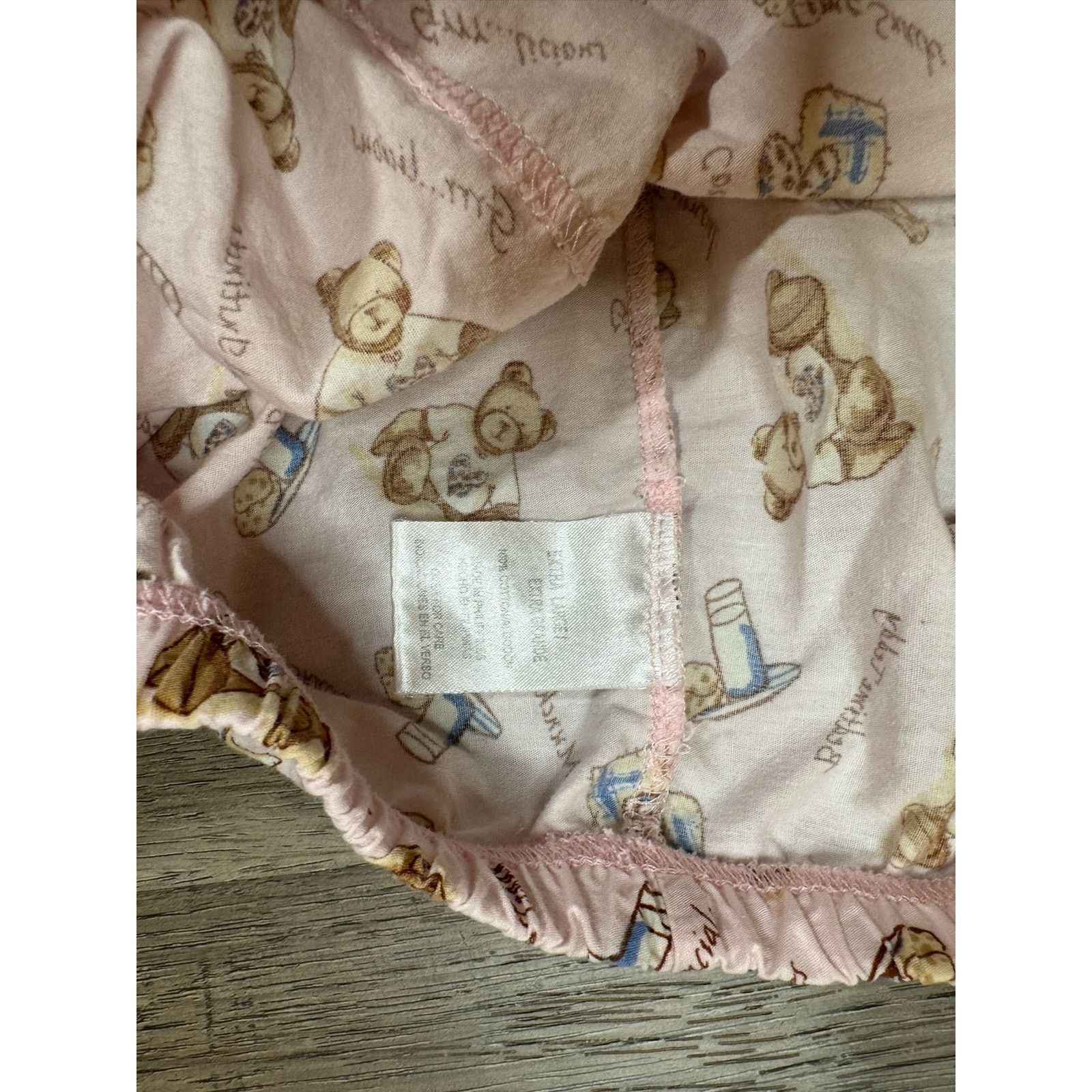 Other Pajama Shorts Light Pink Bear Print Cotton Elastic Waist Size 40" / US 18 - 2 Thumbnail