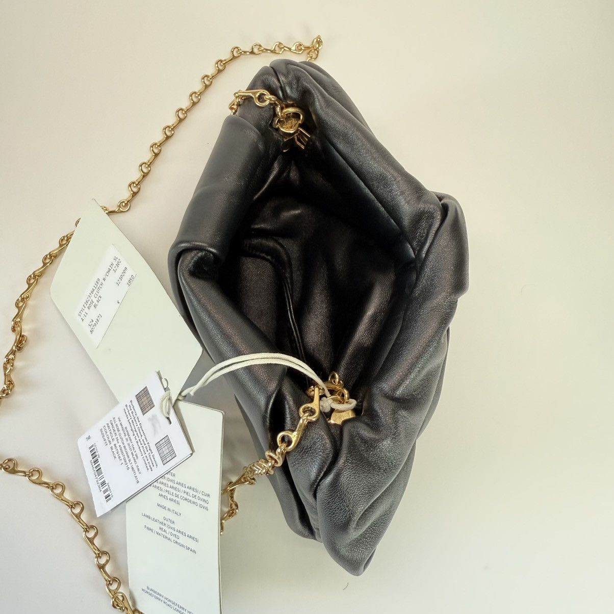 Burberry €1950 Burberry NWT Women’s Rose Clutch Black Leather Bag Size ONE SIZE - 4 Thumbnail