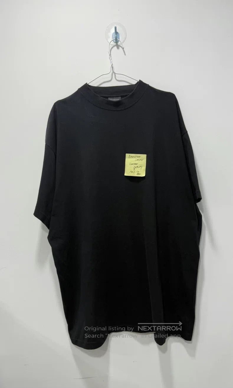 Balenciaga Balenciaga Black Post-it Short Sleeve Size US L / EU 52-54 / 3 - 1 Thumbnail