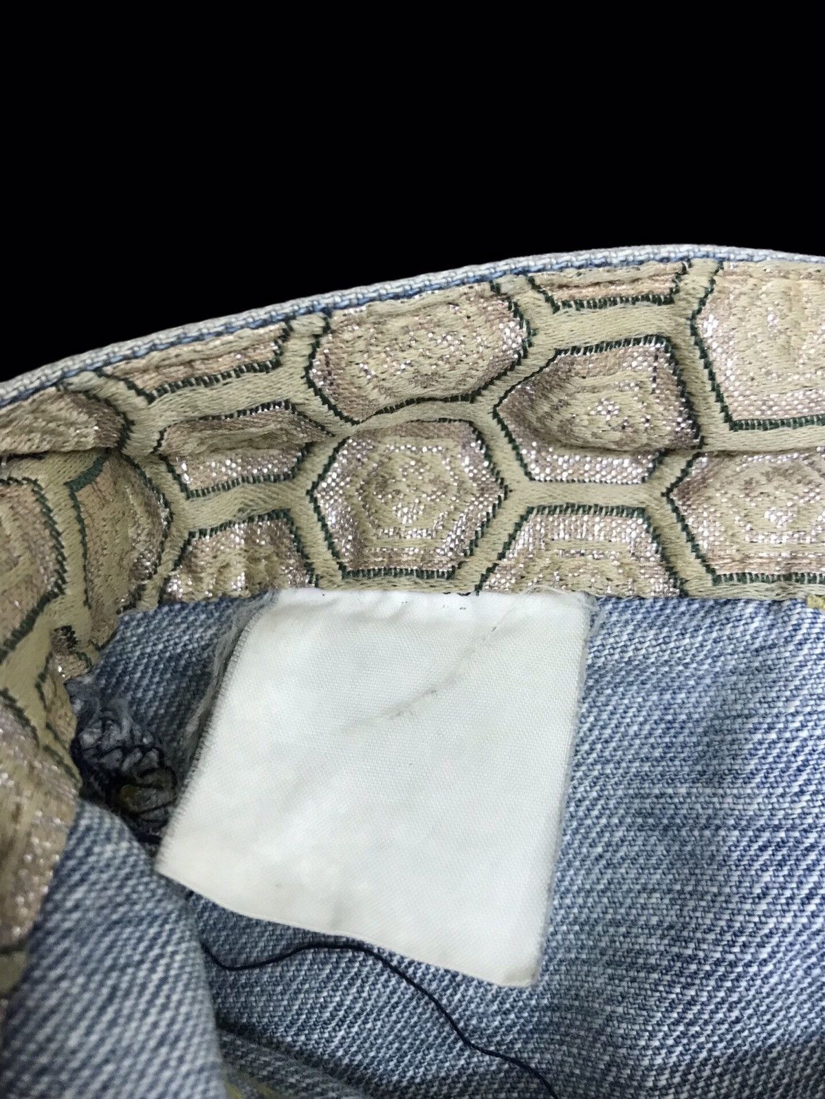 Designer 💥ARCHIVAL💥VERY RARE GEMSTONE TWO TONES BUSH DENIM F386 Size US 31 - 19 Thumbnail
