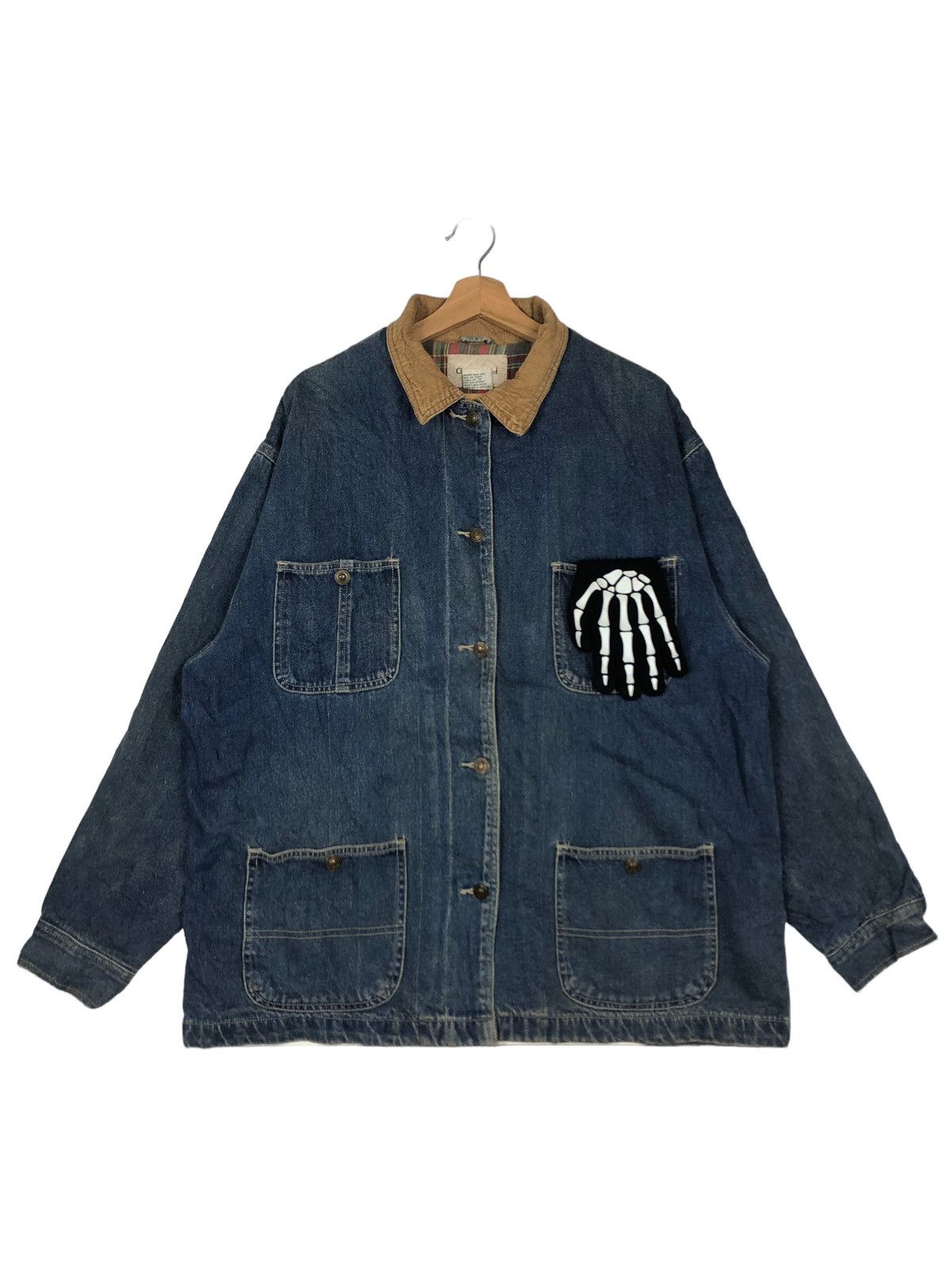 Japanese Brand 🔥Great Land Denim Chore Jacket Blanket Lining Tartan Design Size US L / EU 52-54 / 3 - 1 Thumbnail