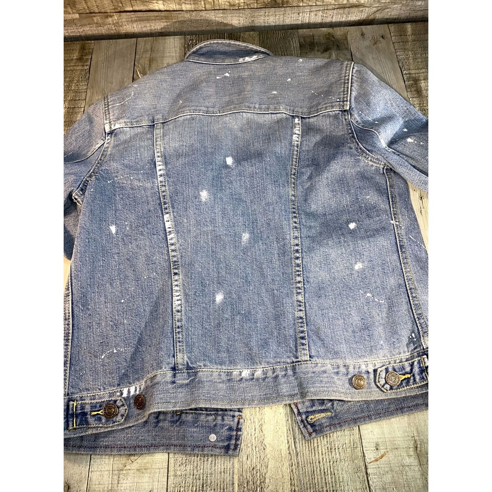 Vintage American Living Jean Jacket Women Size M Short Sleeve Denim 100% Cotton Blue Casual Jacket Regular Fit Size 32" / US 10 / IT 46 - 2 Thumbnail