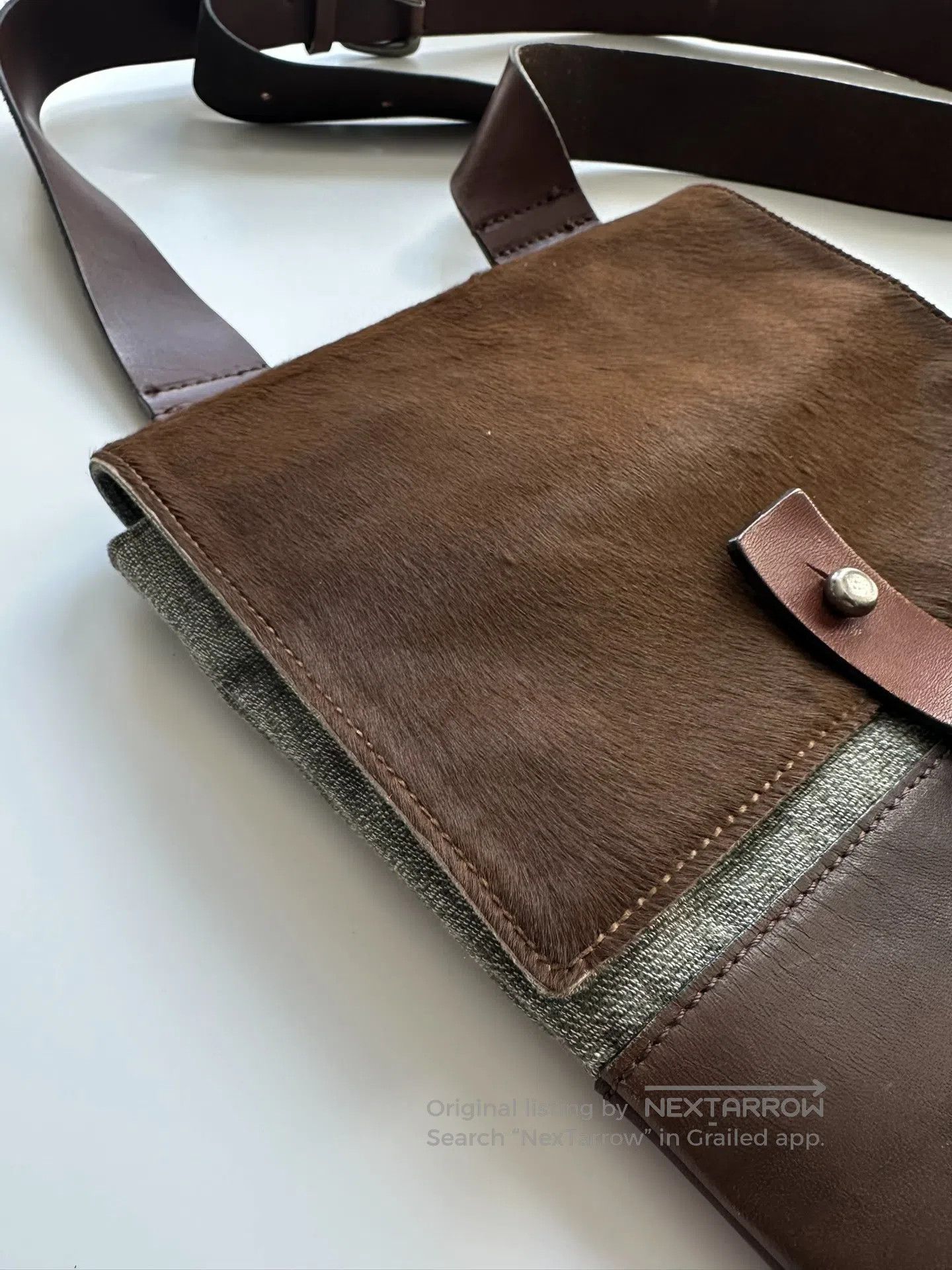 Dries Van Noten DRIES VAN NOTEN horse fur Spliced crossbody bag| Size ONE SIZE - 2 Thumbnail