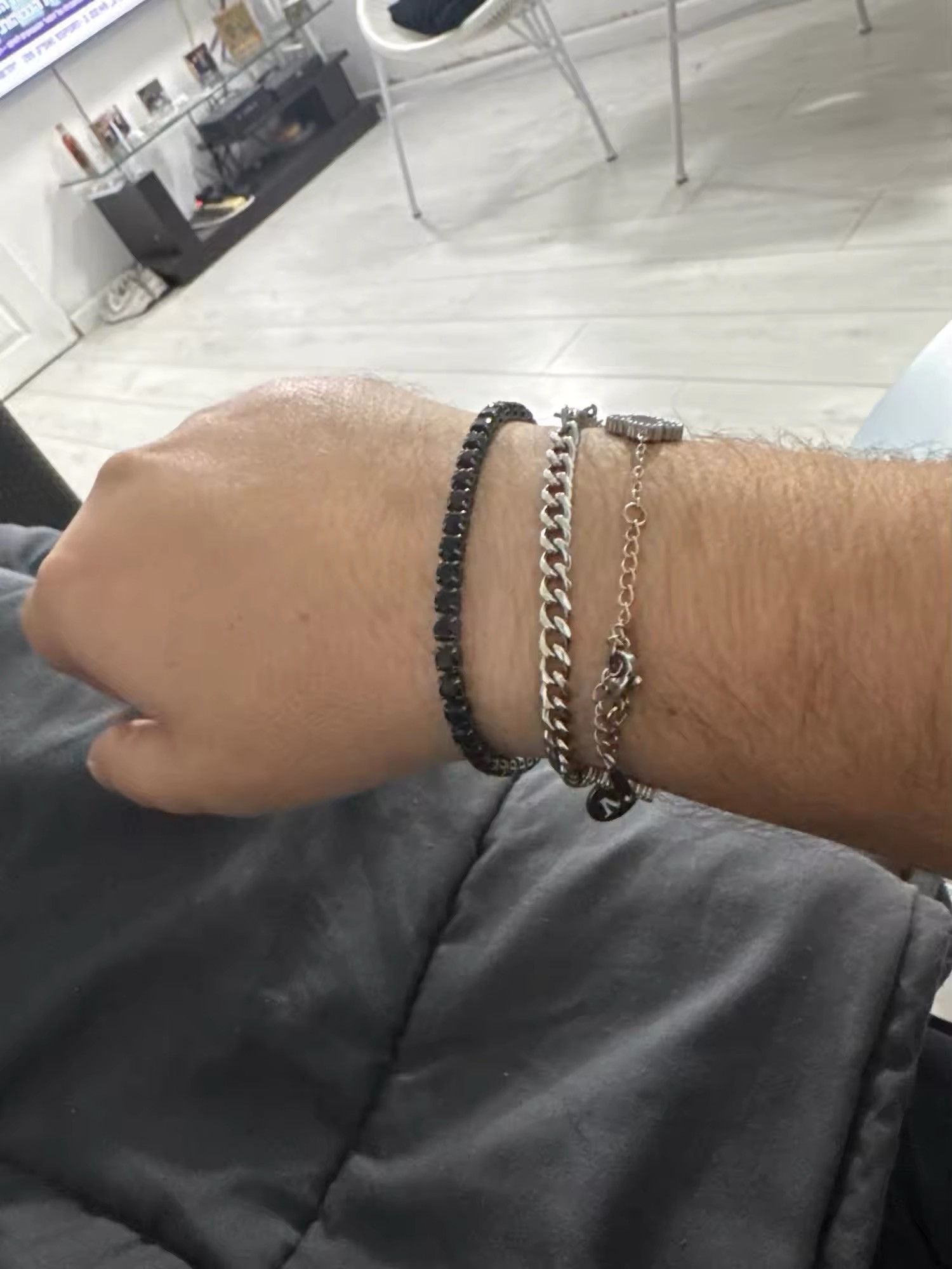 Vintage Light Black Zirconia Stone Bracelet Size ONE SIZE - 7 Thumbnail