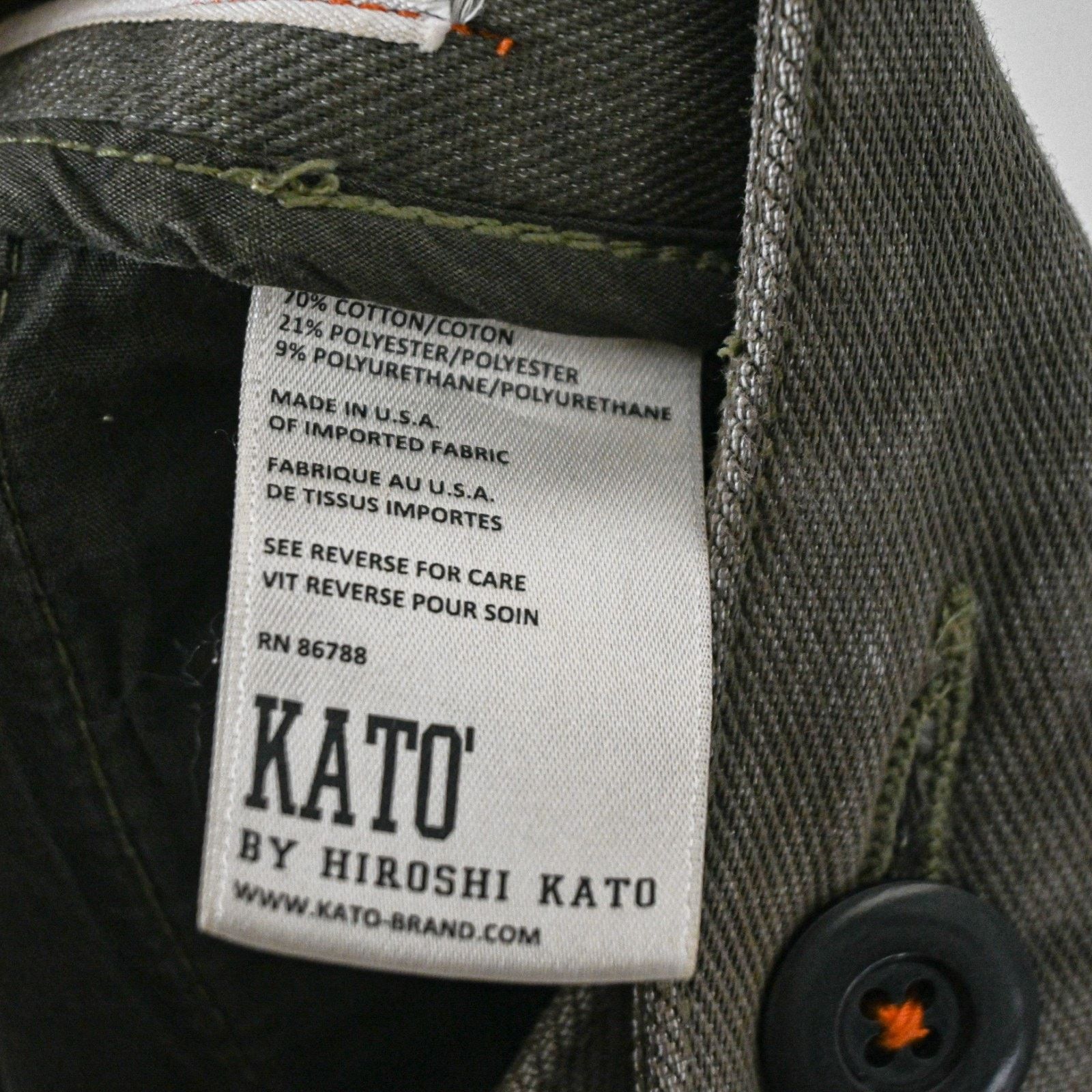 KATO Harashi KATO Axe Denit Chino Pants olive Stretch 28 raw Size US 28 / EU 44 - 5 Thumbnail