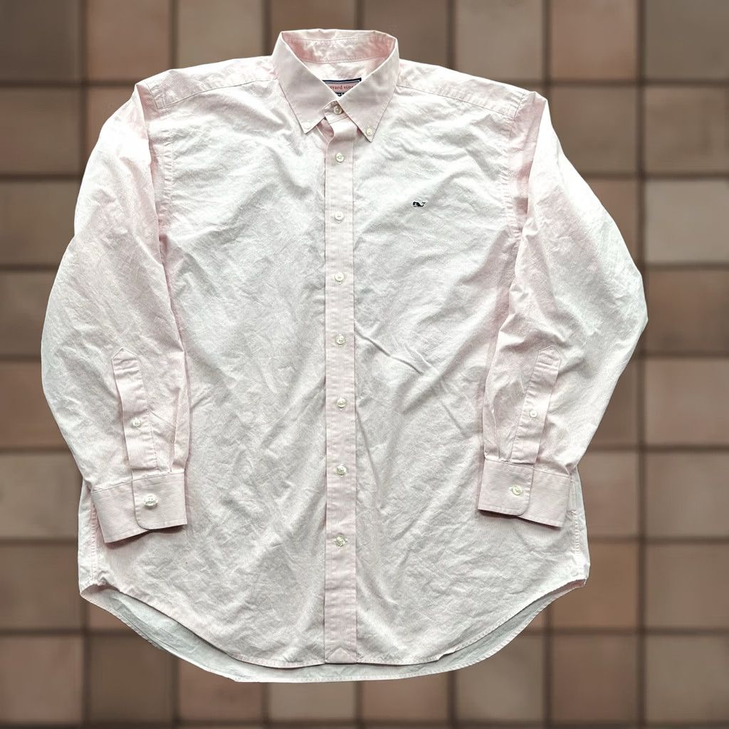 Vineyard Vines VINEYARD VINES Whale Shirt Men L Cotton Pink Striped Button-Up Preppy Crew Neck? (This line intentionally kept as per constraints) Size US L / EU 52-54 / 3 - 1 Thumbnail